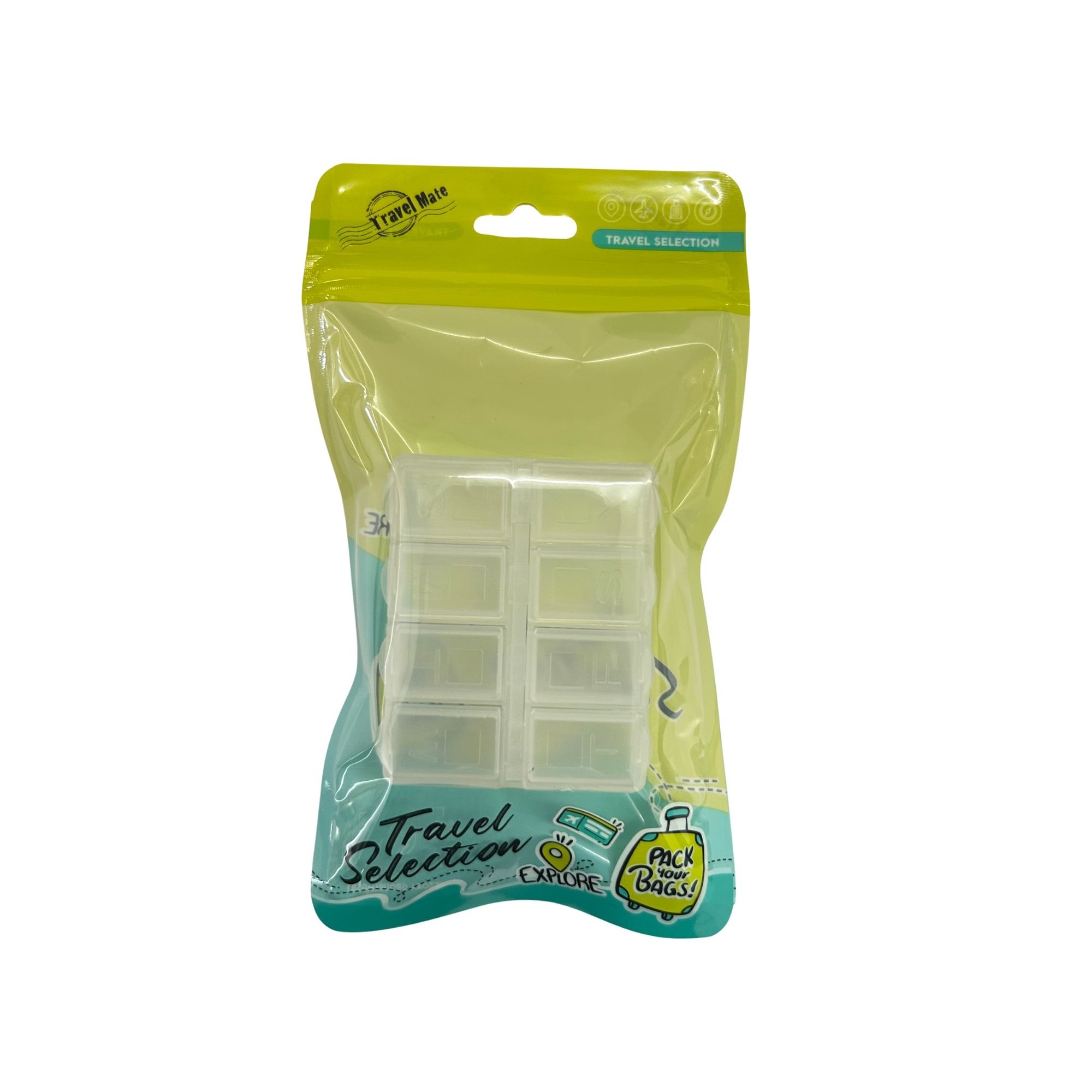 TR-0021 TRAVEL PILL BOX 8 COMPARTMENT