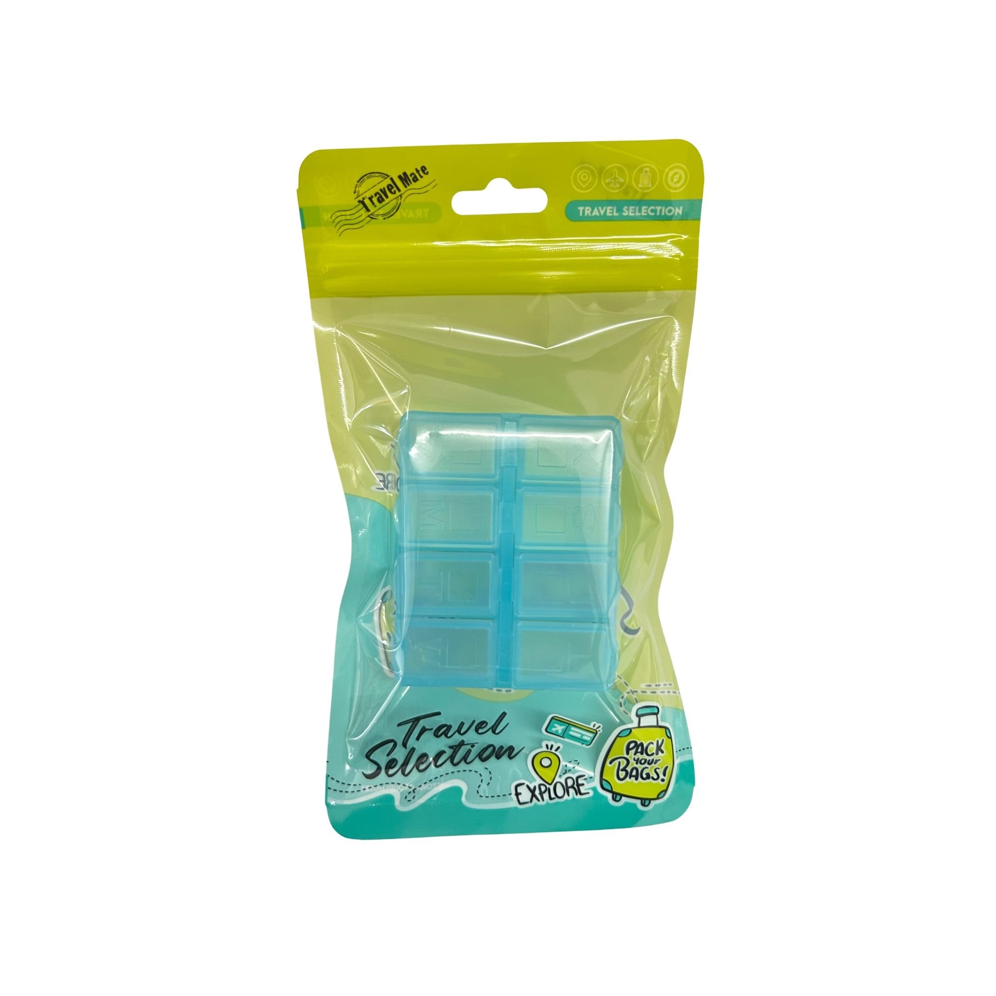 TR-0021 TRAVEL PILL BOX 8 COMPARTMENT