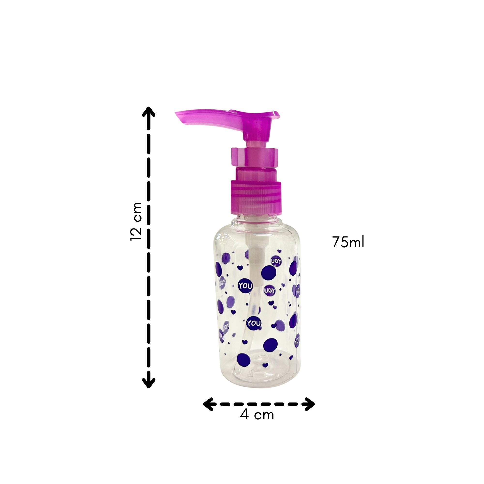TR 0030 TRANSPARENT LONG PUMP BOTTLE 75ML 2PCS image