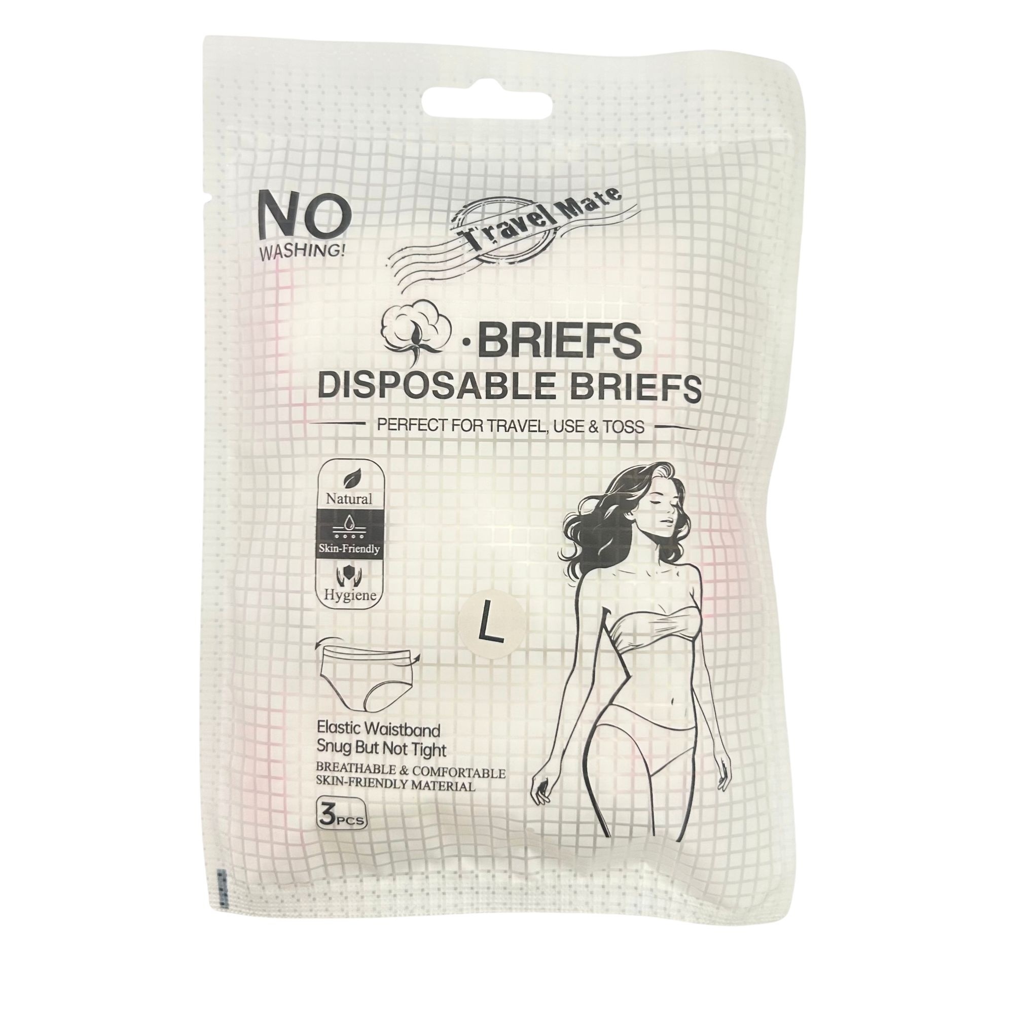 TR 0054 DISPOSABLE WOMEN PANTIES COTTON 3PCS image