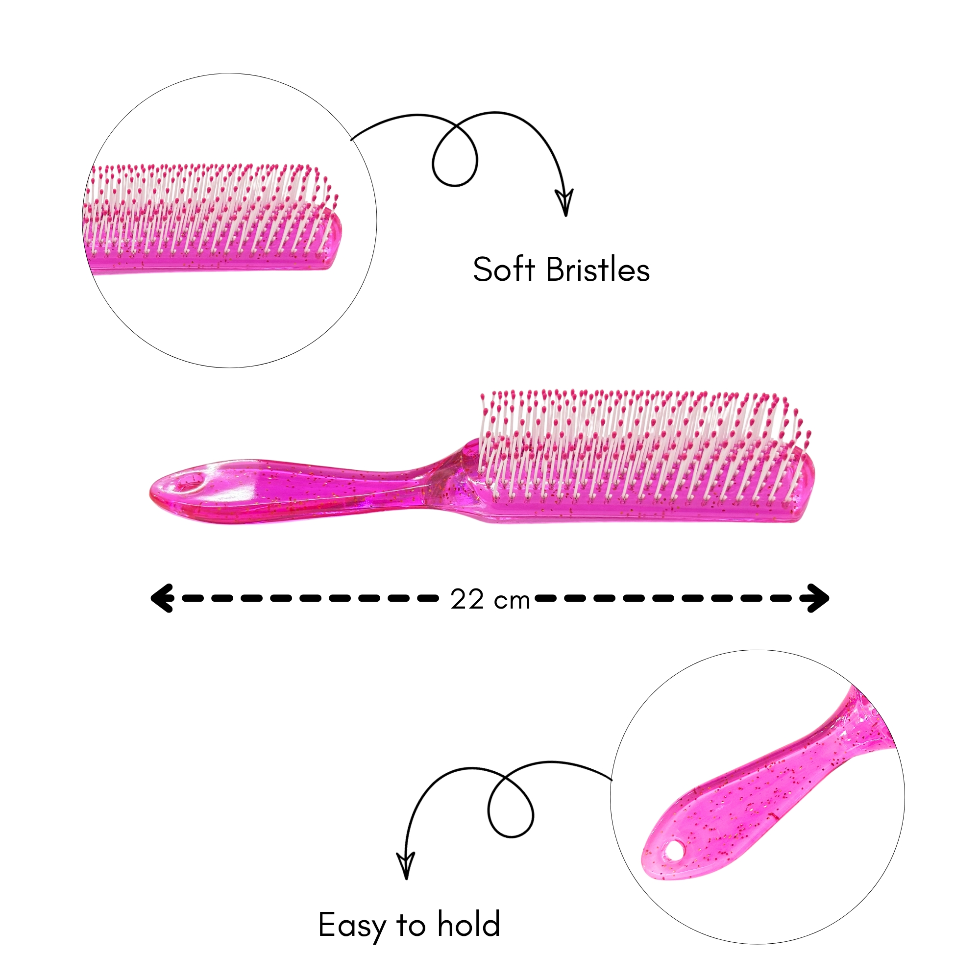 CB-0101 GLITTER GLOW PADDLE BRUSH image