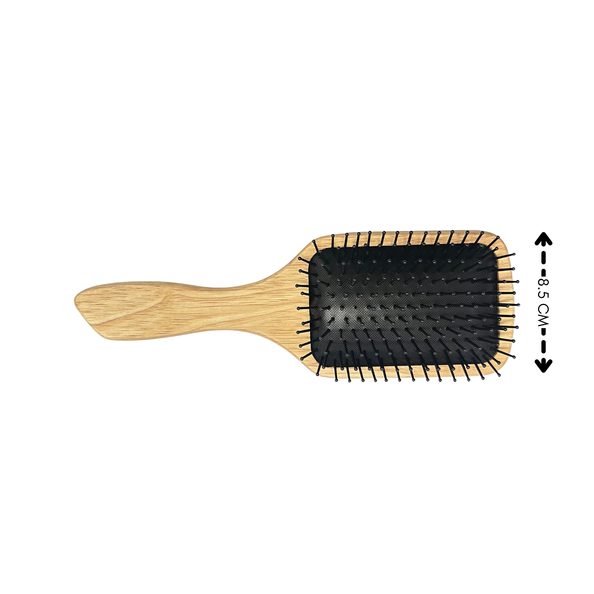 #0281 BRUSH COMB SQUARE WOOD BLISTER 25CM x 8.5CM image