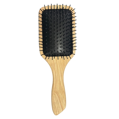 EVA & EVE - #0281 BRUSH COMB SQUARE WOOD BLISTER  25CM x 8.5CM image