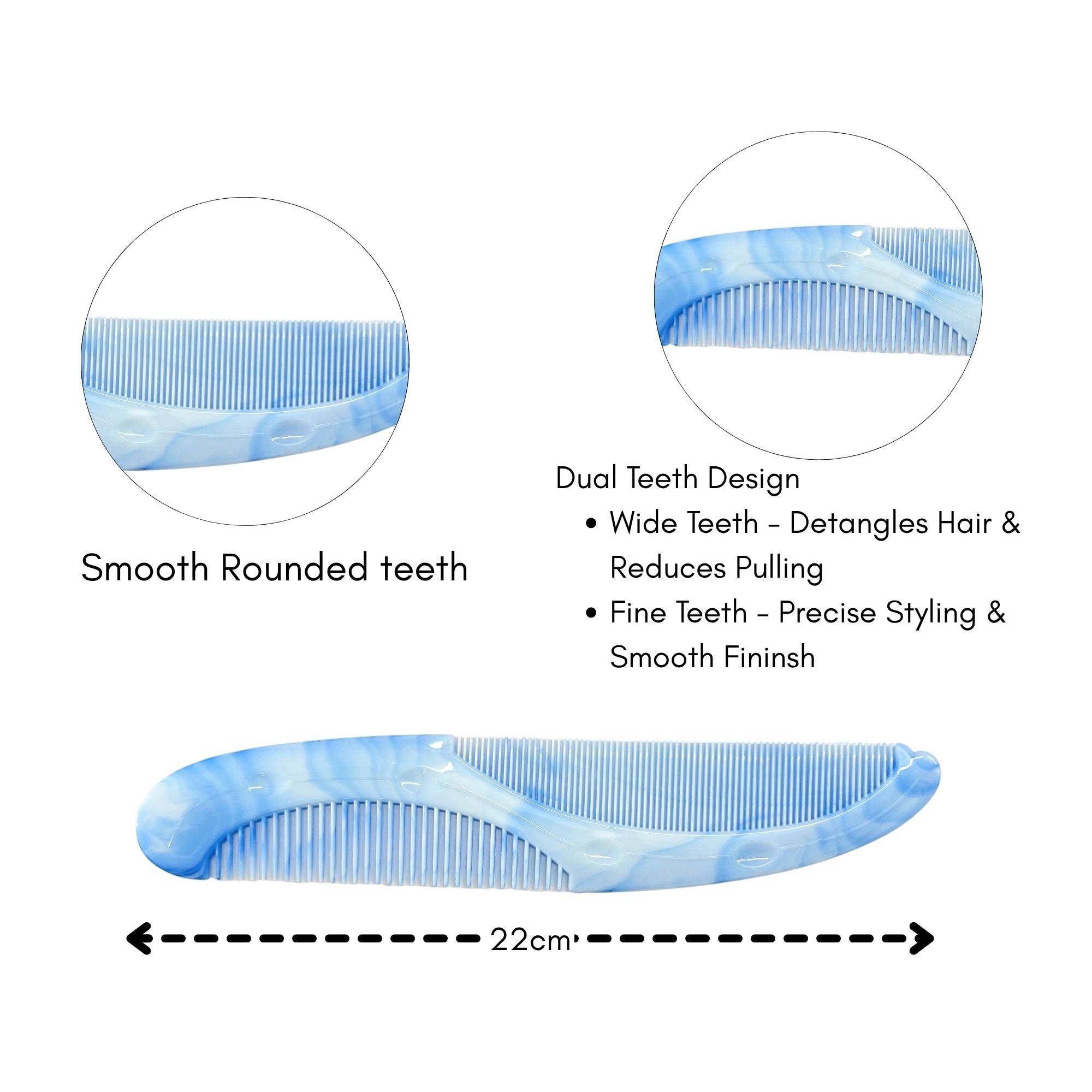 CB 0349 CURVE FINE TOOTH HAIR COMB 1'S image
