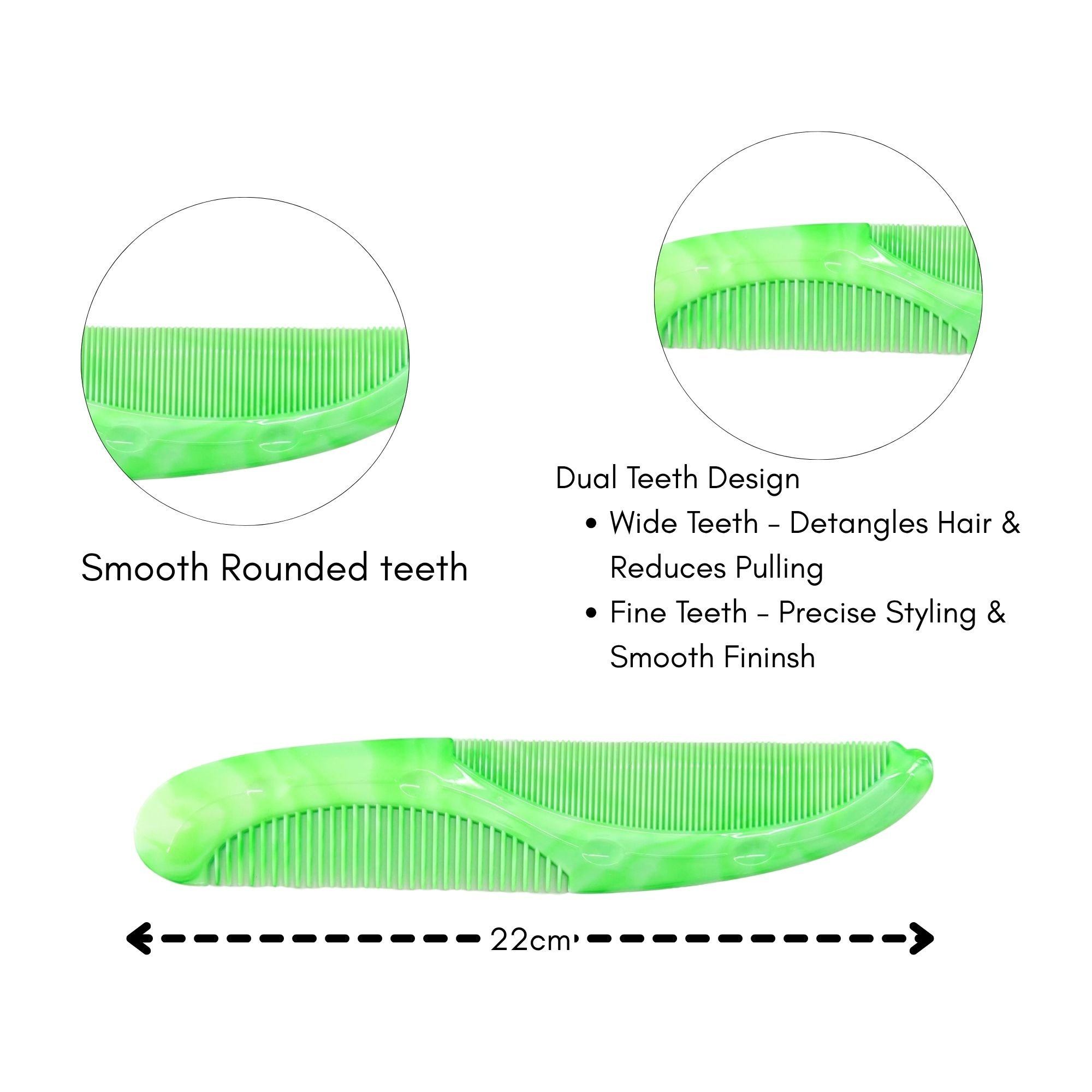 CB 0349 CURVE FINE TOOTH HAIR COMB 1'S image