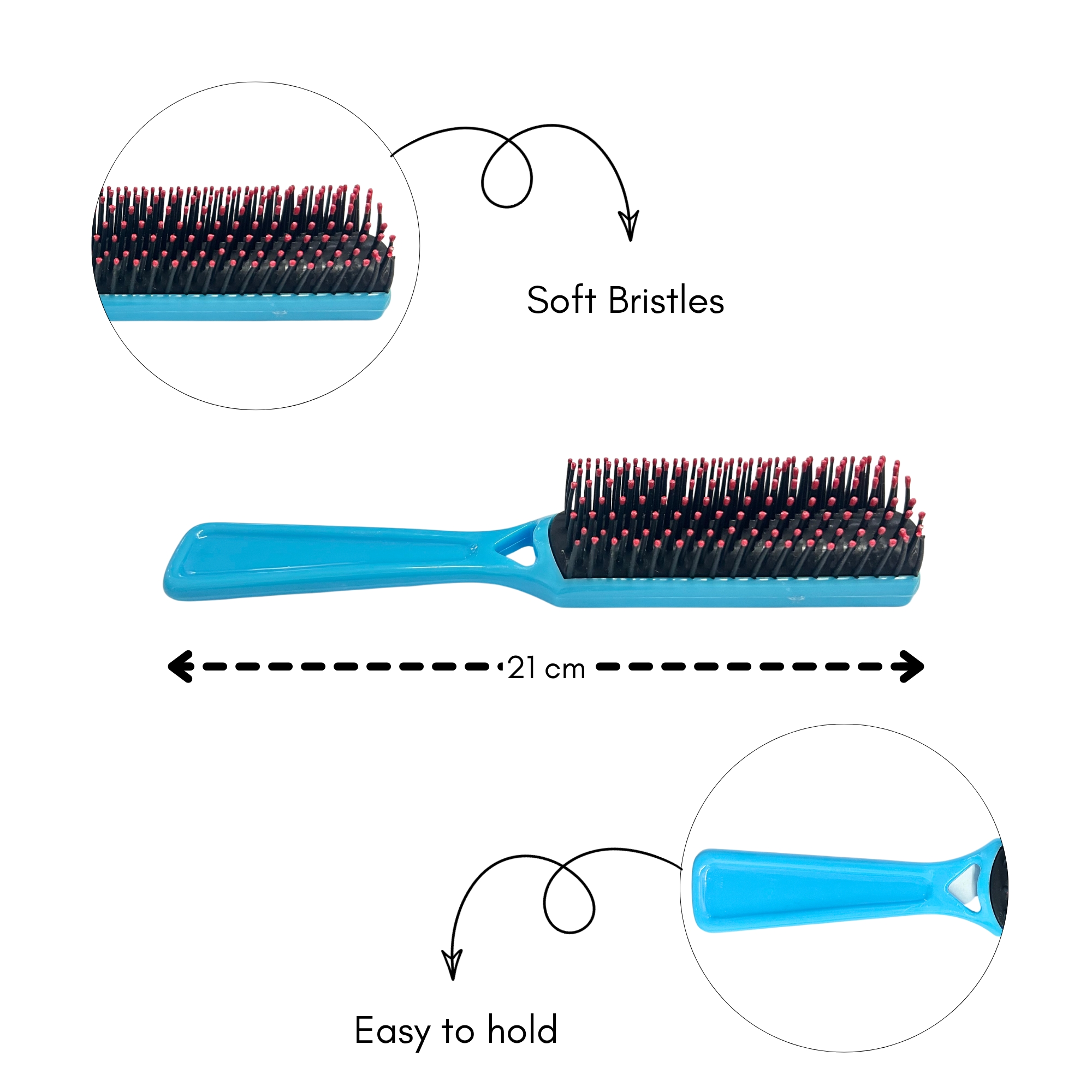 CB 0355 HAIR COMB WITH MIRROR 21CM image