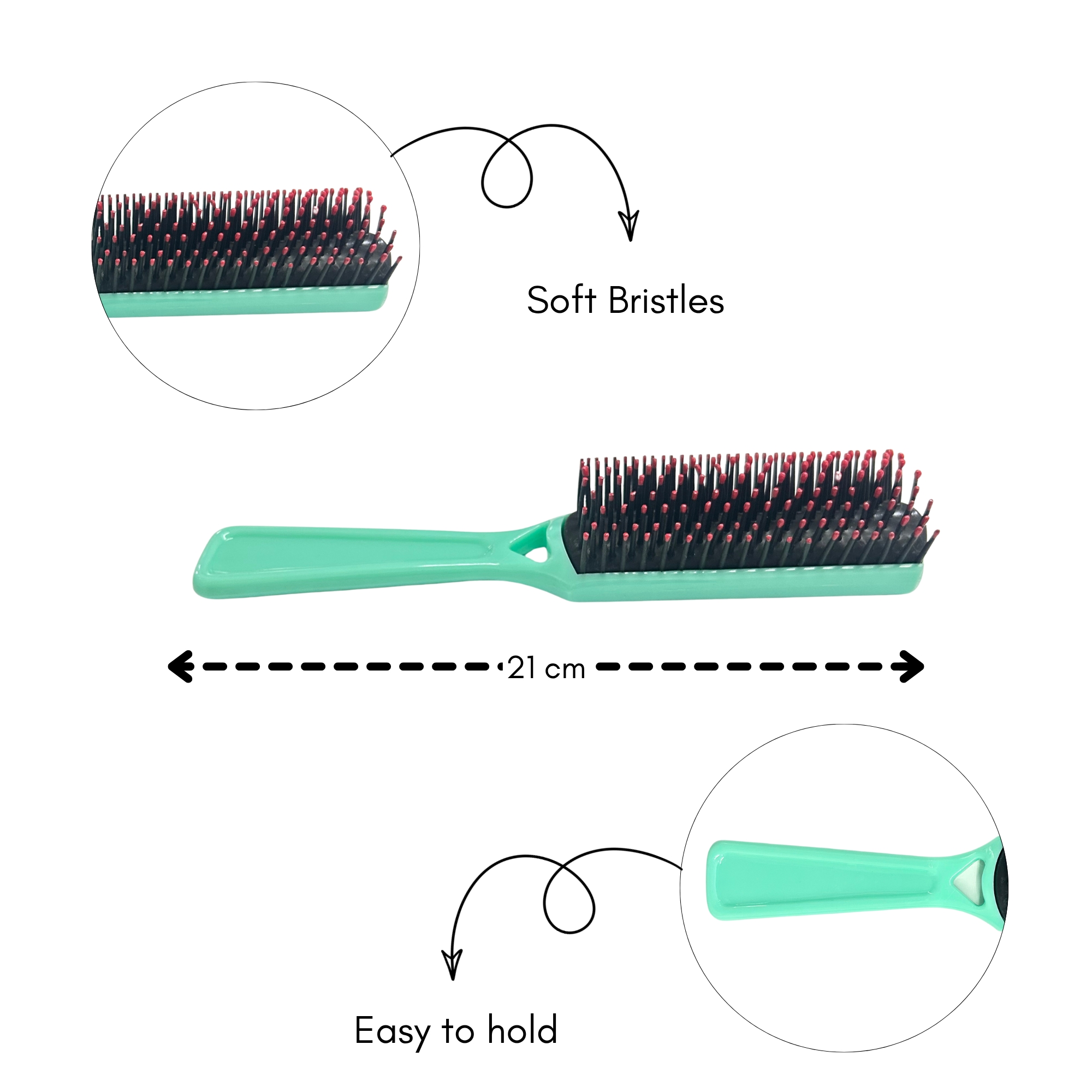 CB 0355 HAIR COMB WITH MIRROR 21CM image