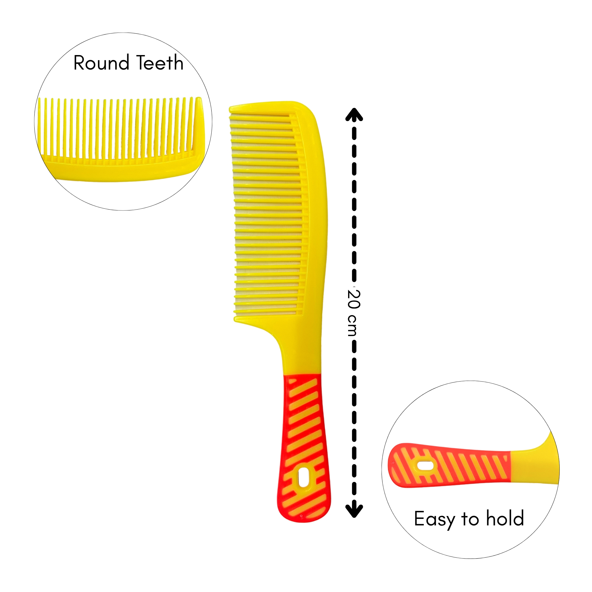 CB 0359 COLOR GRIP HAIR COMB image
