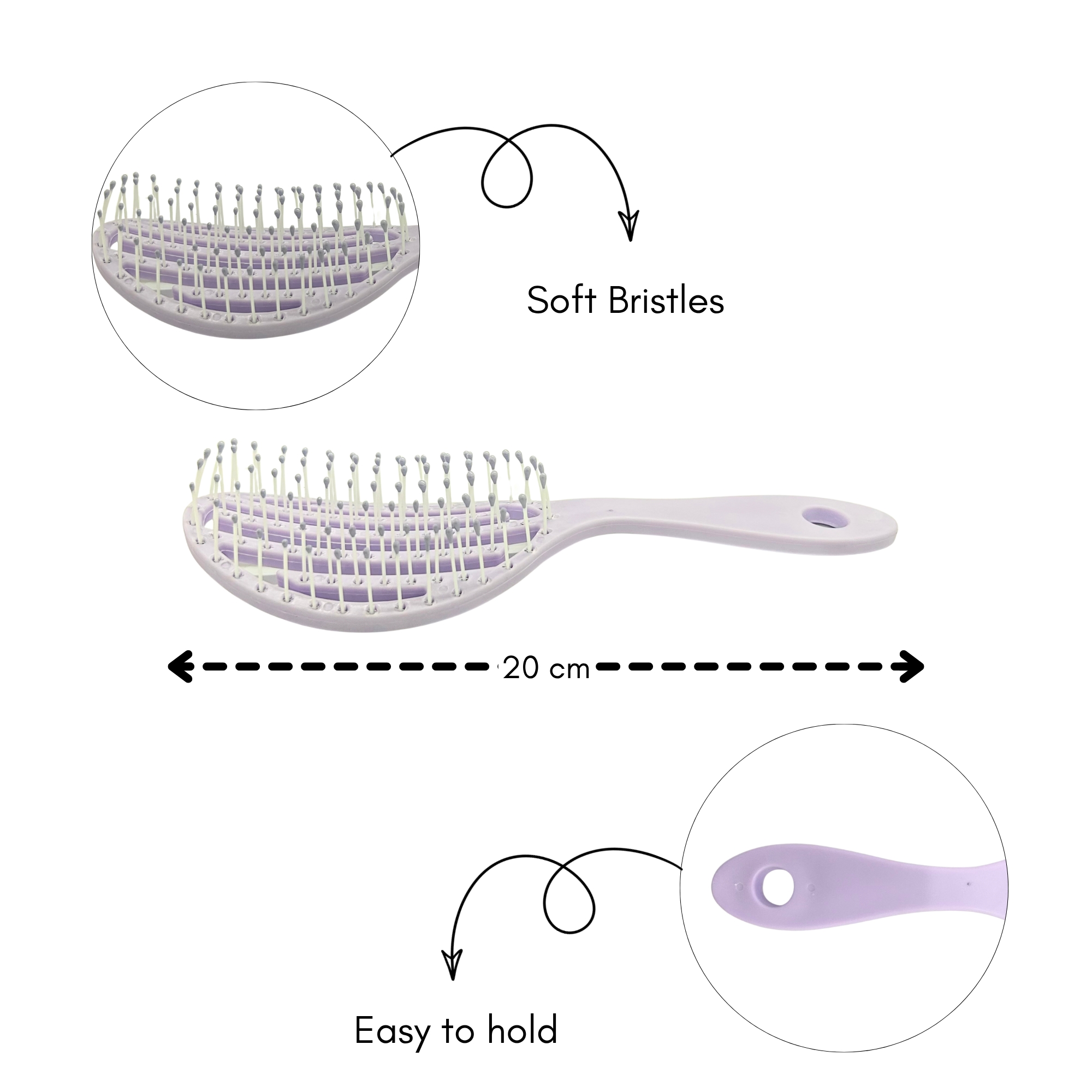 CB-0372 PASTEL OVAL VENTED COMB image