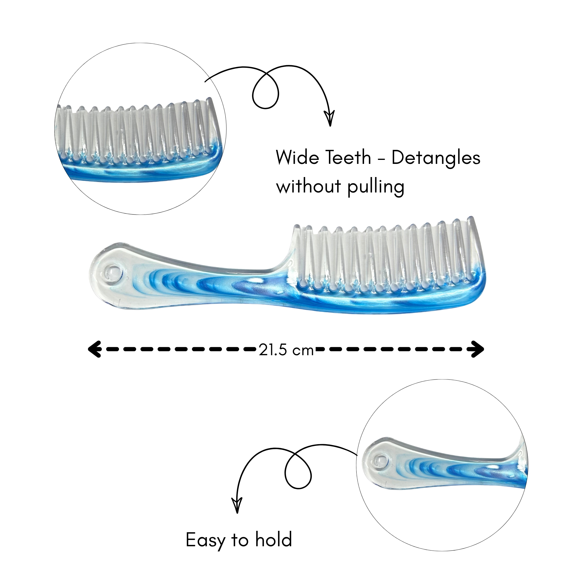 CB-0380 WIDE COMB CLEAR COLOUR image