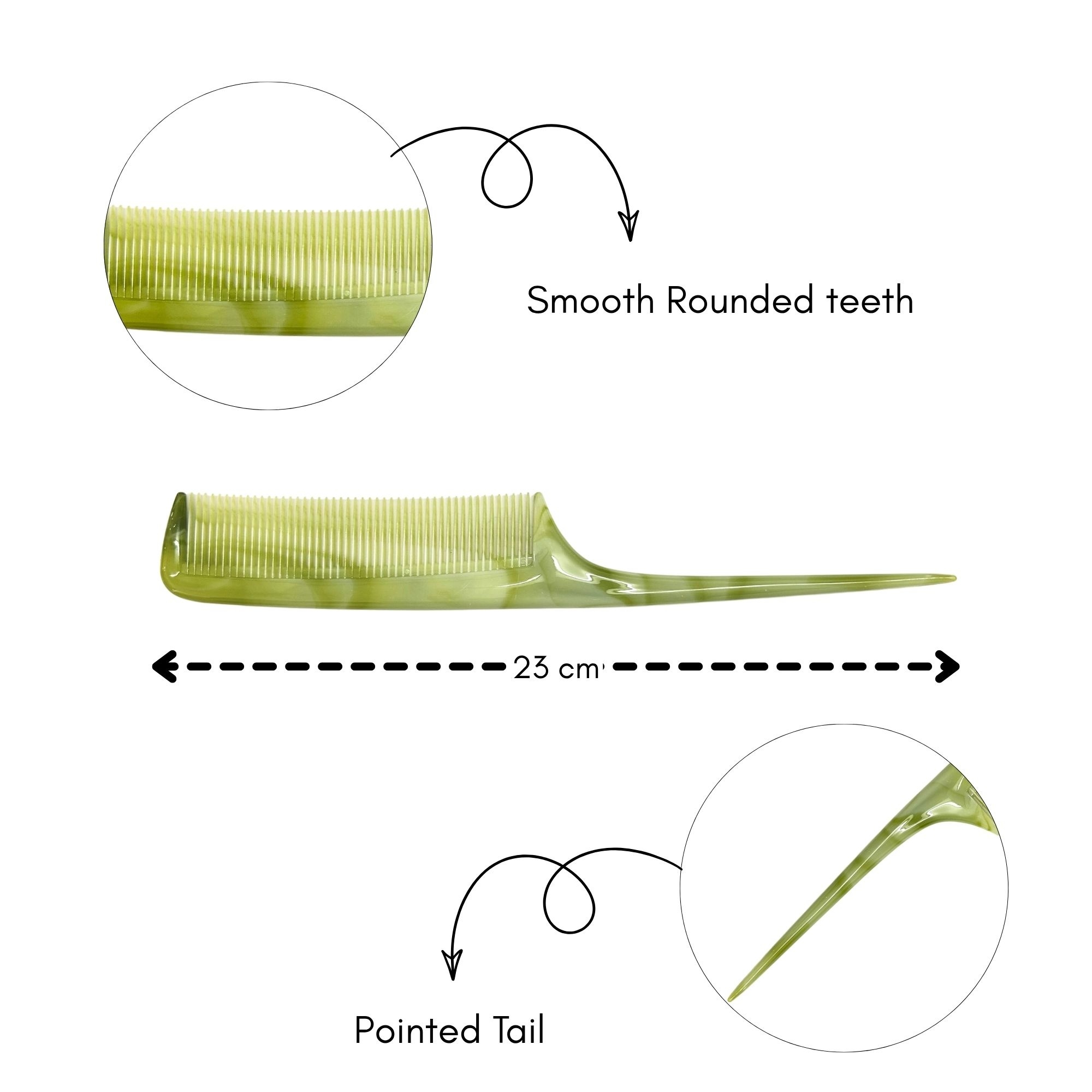 CB 0382 PEARL POINT TAIL HAIR COMB image