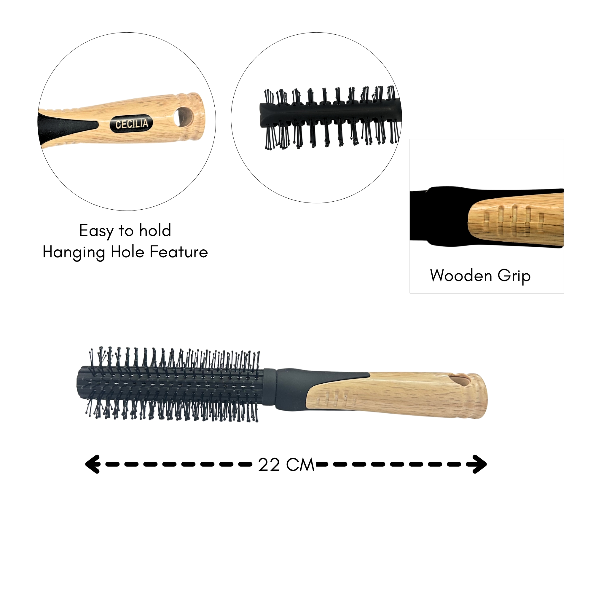 #0391 CECILIA ROLLER HAIR BRUSH image