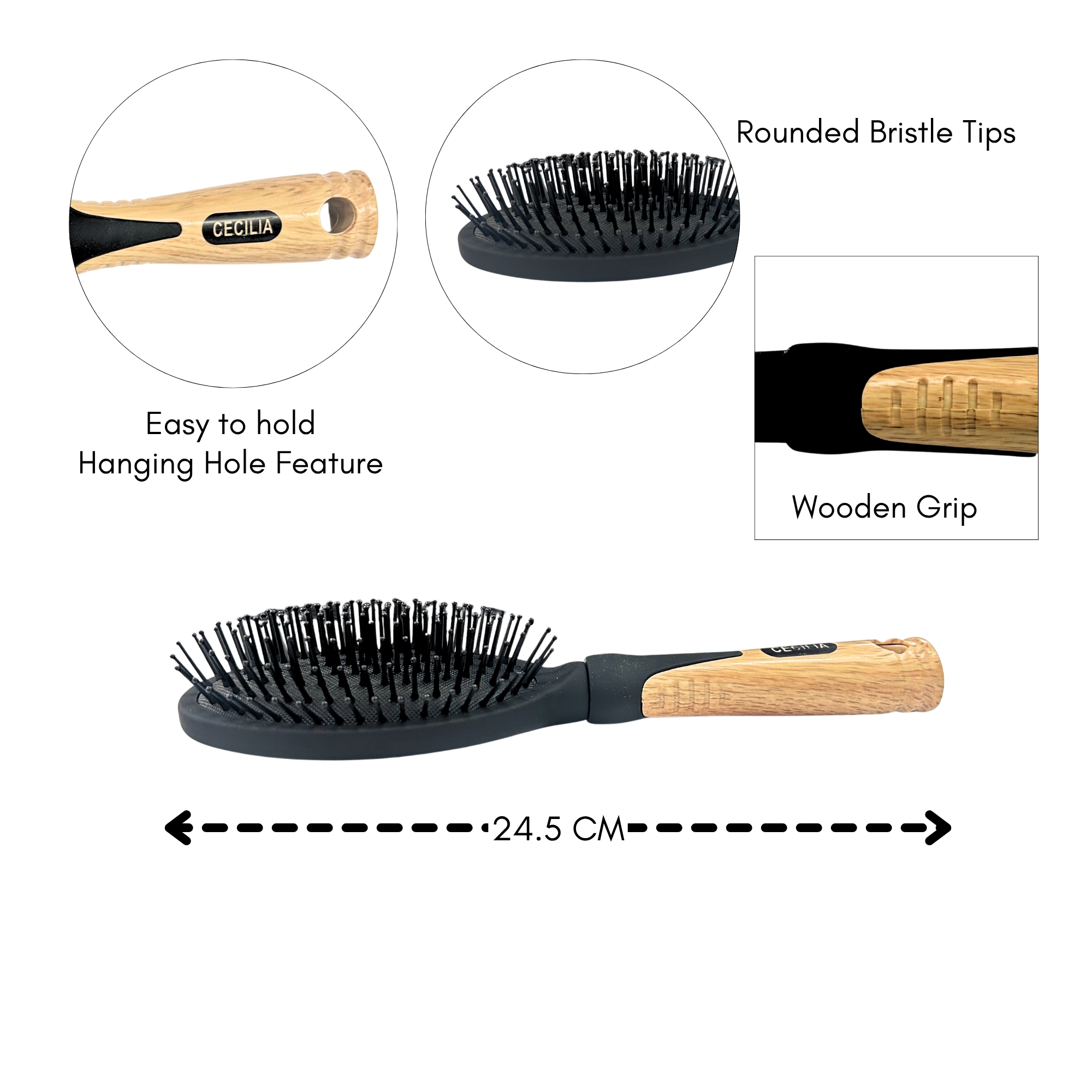#0397 CECILIA VENT 2 SIDED HAIR BRUSH image