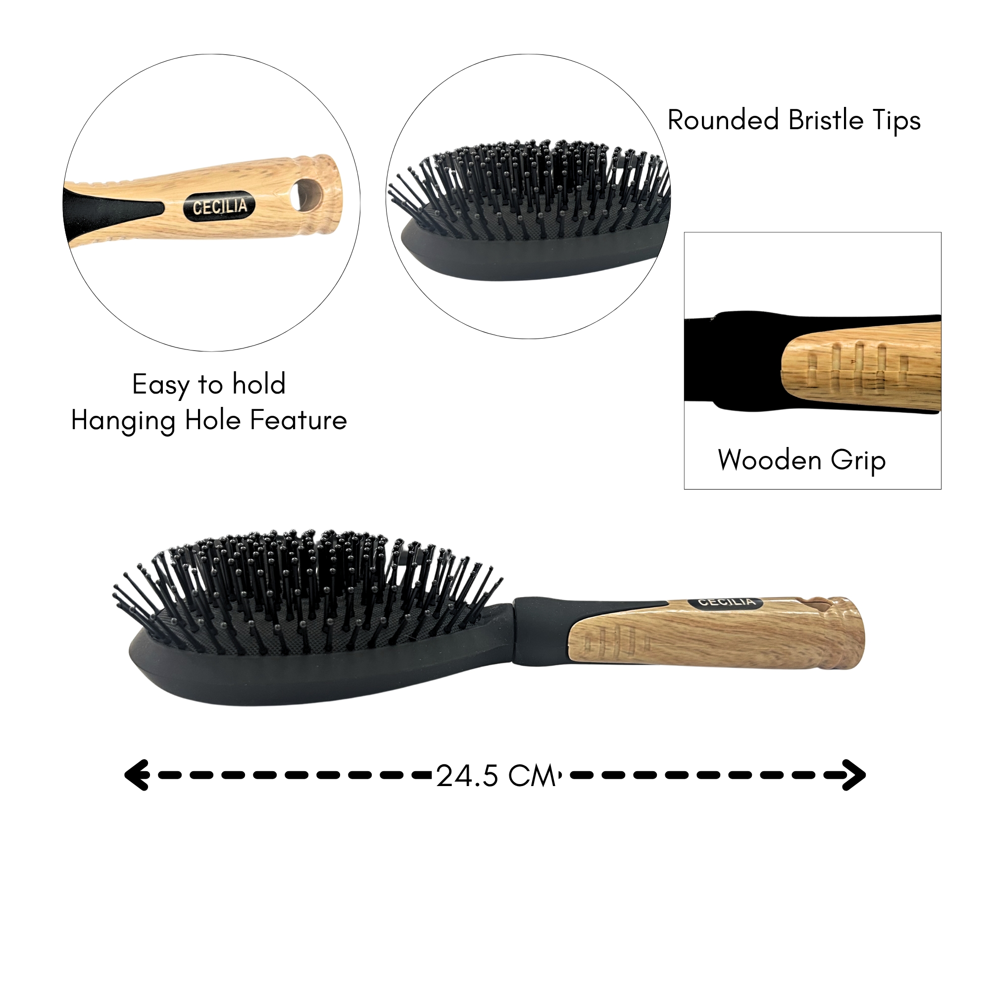 #0394 CECILIA ROUND HAIR BRUSH image