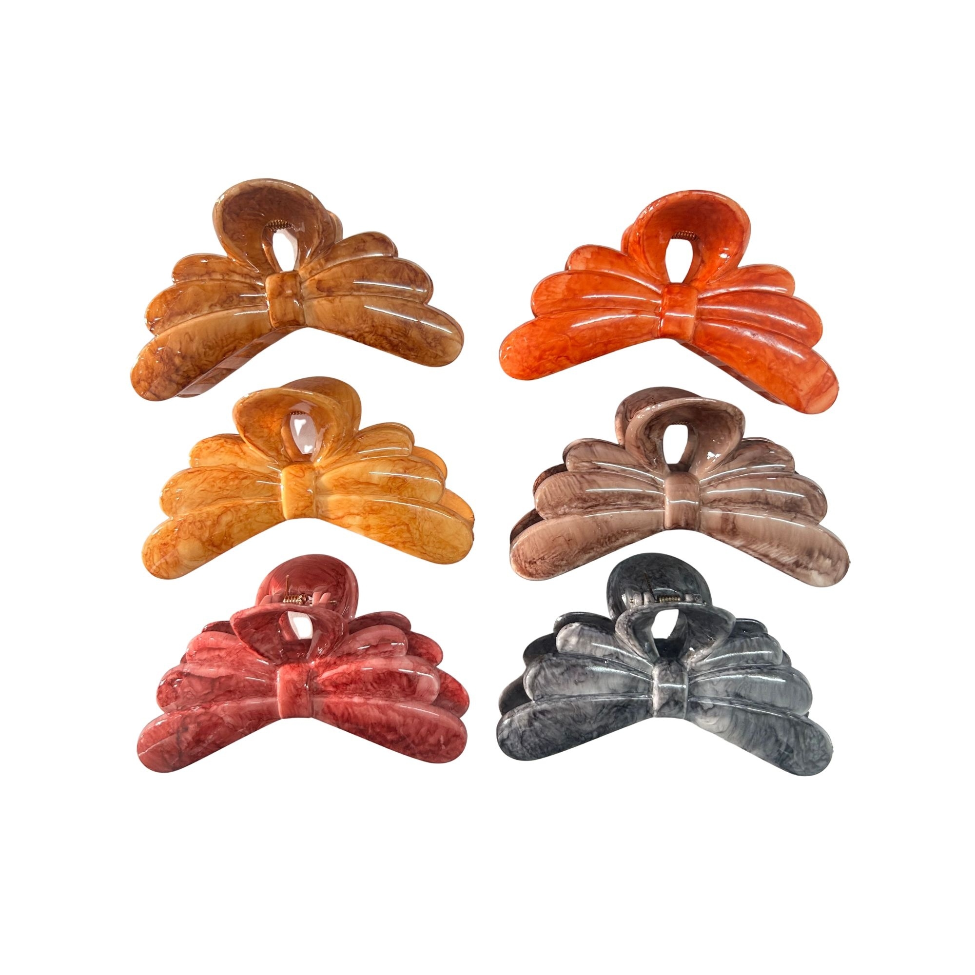 AJC-0454 RIBBON BOW HAIR CLAW 11CM image