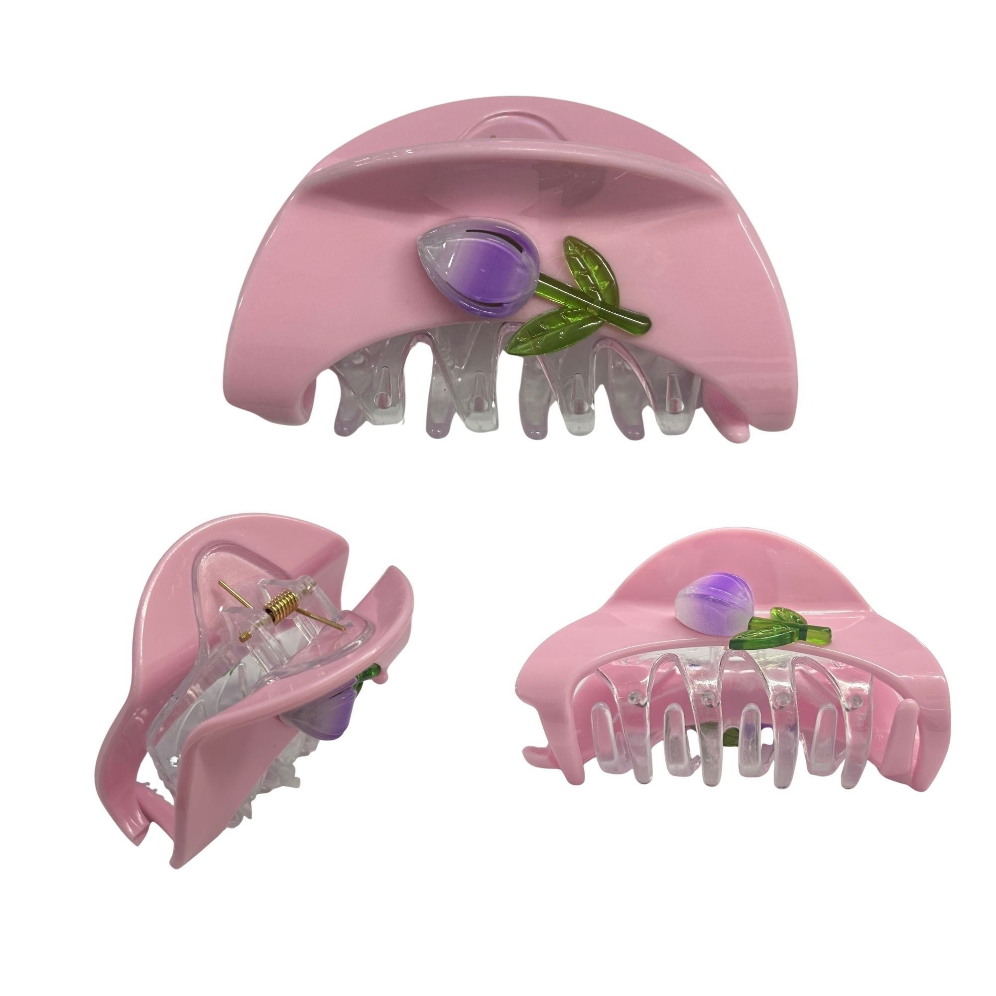 AJC-0457 HALF MOON TULIP HAIR CLAW 9CM image