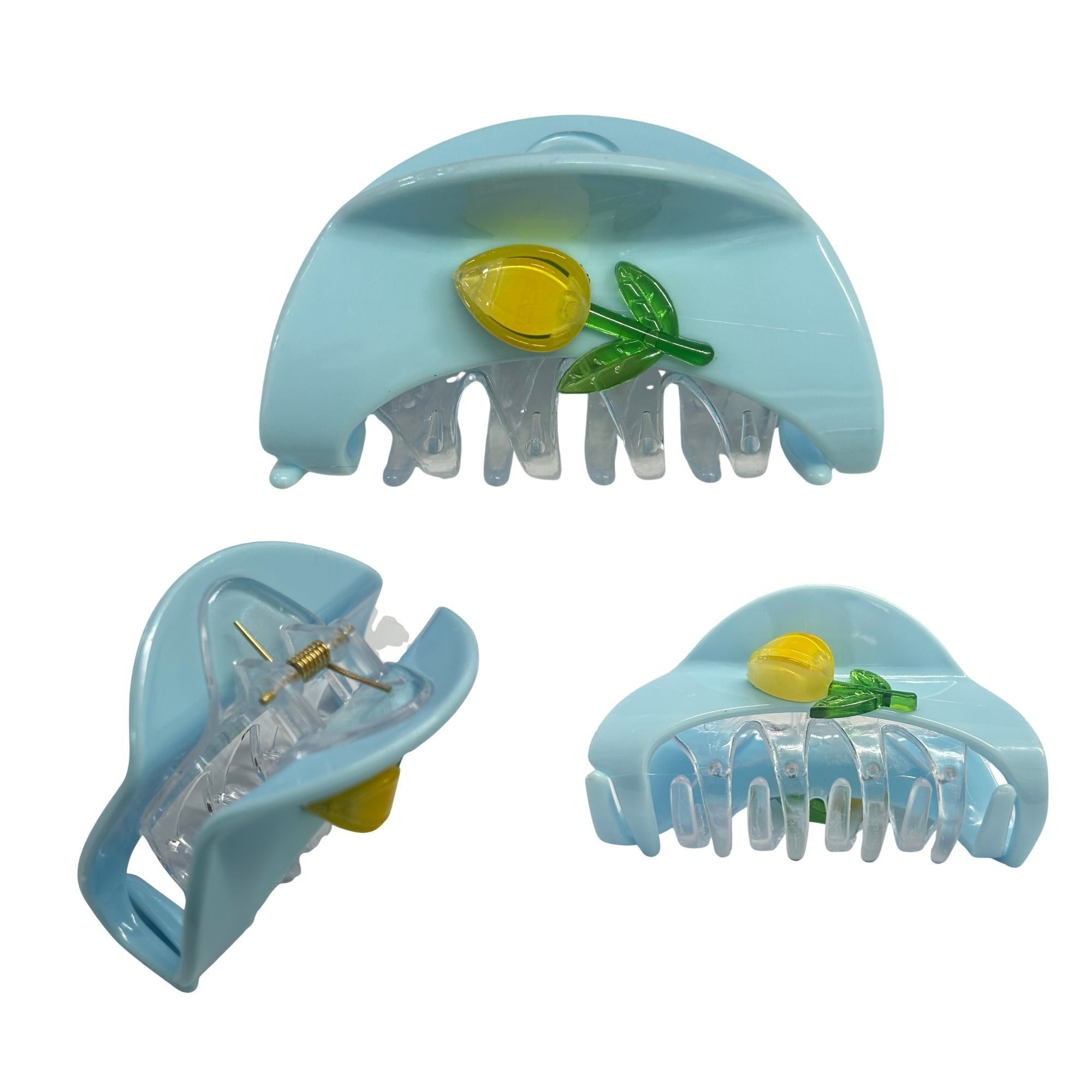 AJC-0457 HALF MOON TULIP HAIR CLAW 9CM image