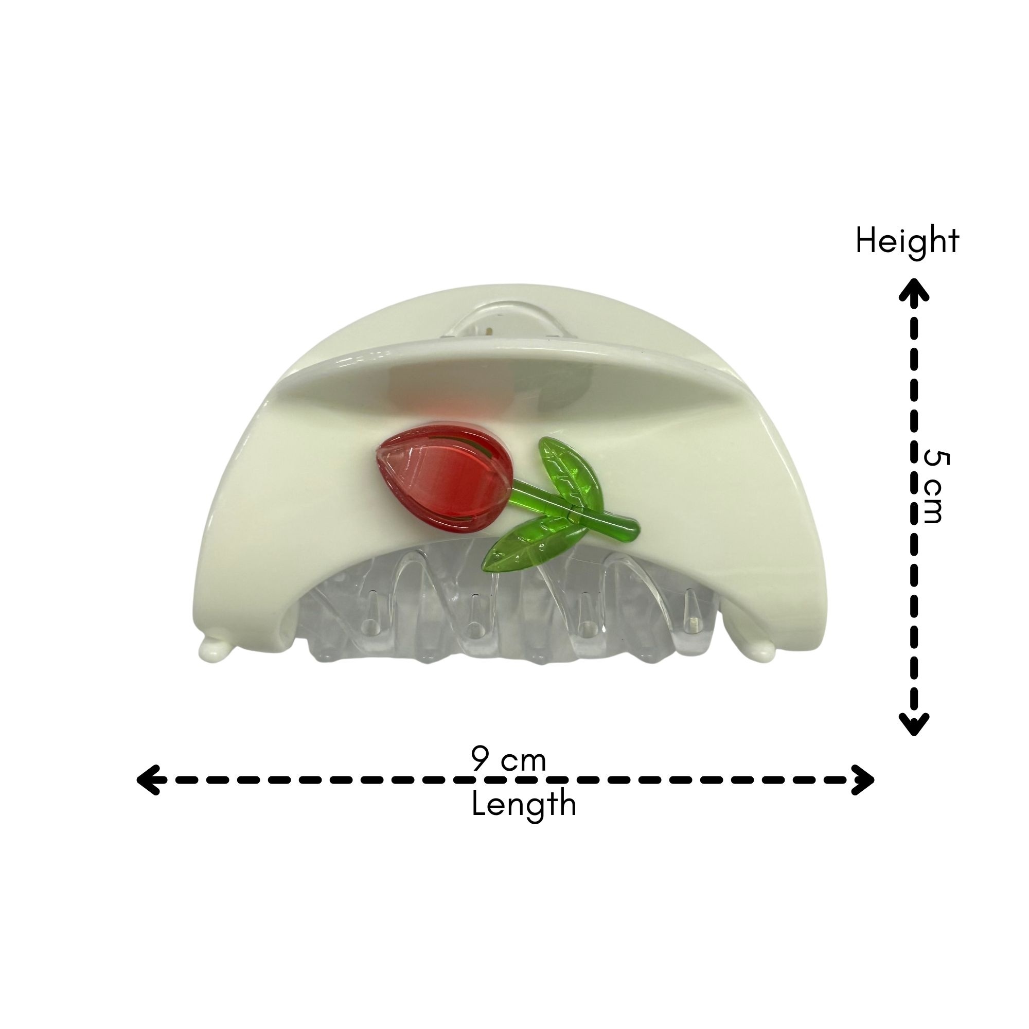 AJC-0457 HALF MOON TULIP HAIR CLAW 9CM image
