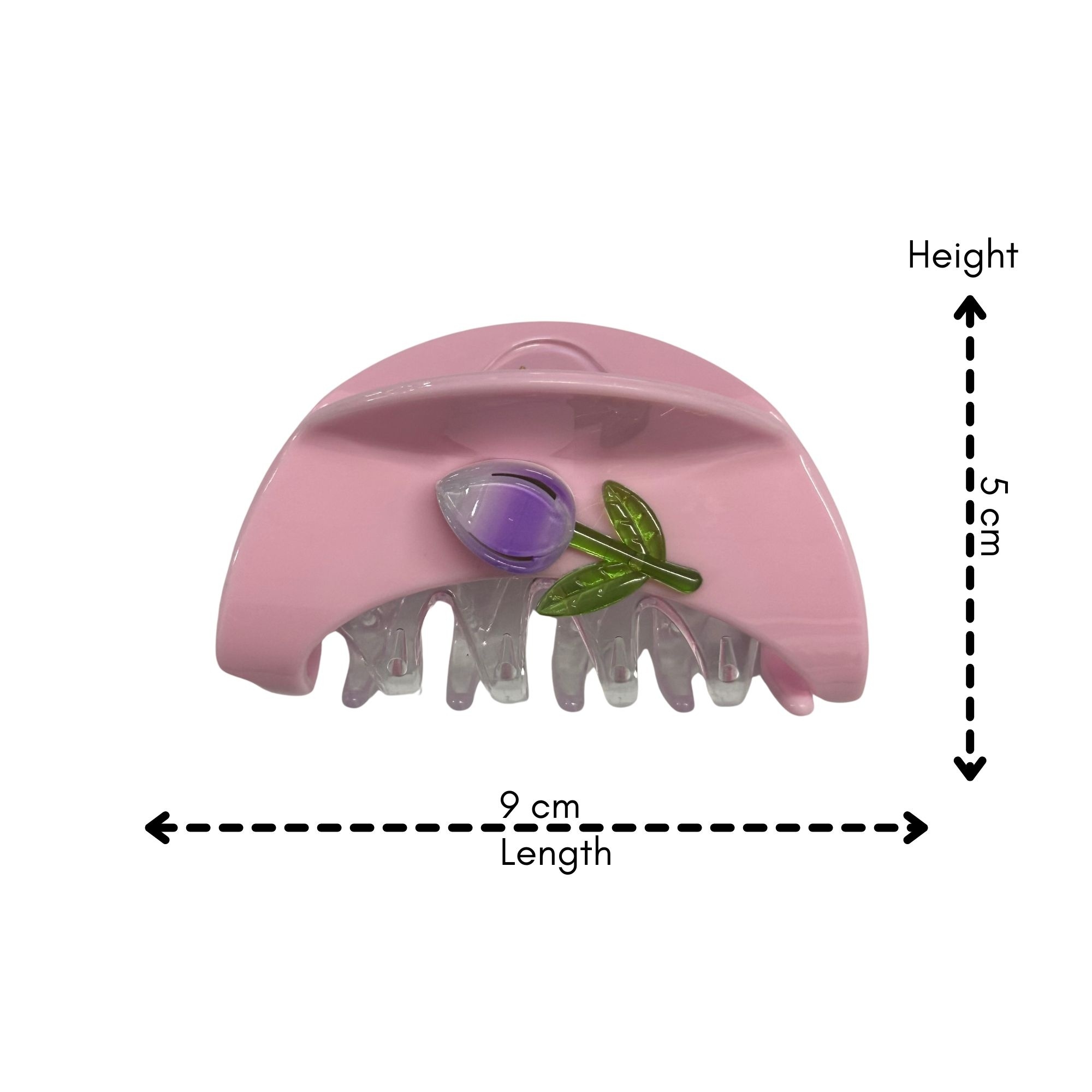 AJC-0457 HALF MOON TULIP HAIR CLAW 9CM image