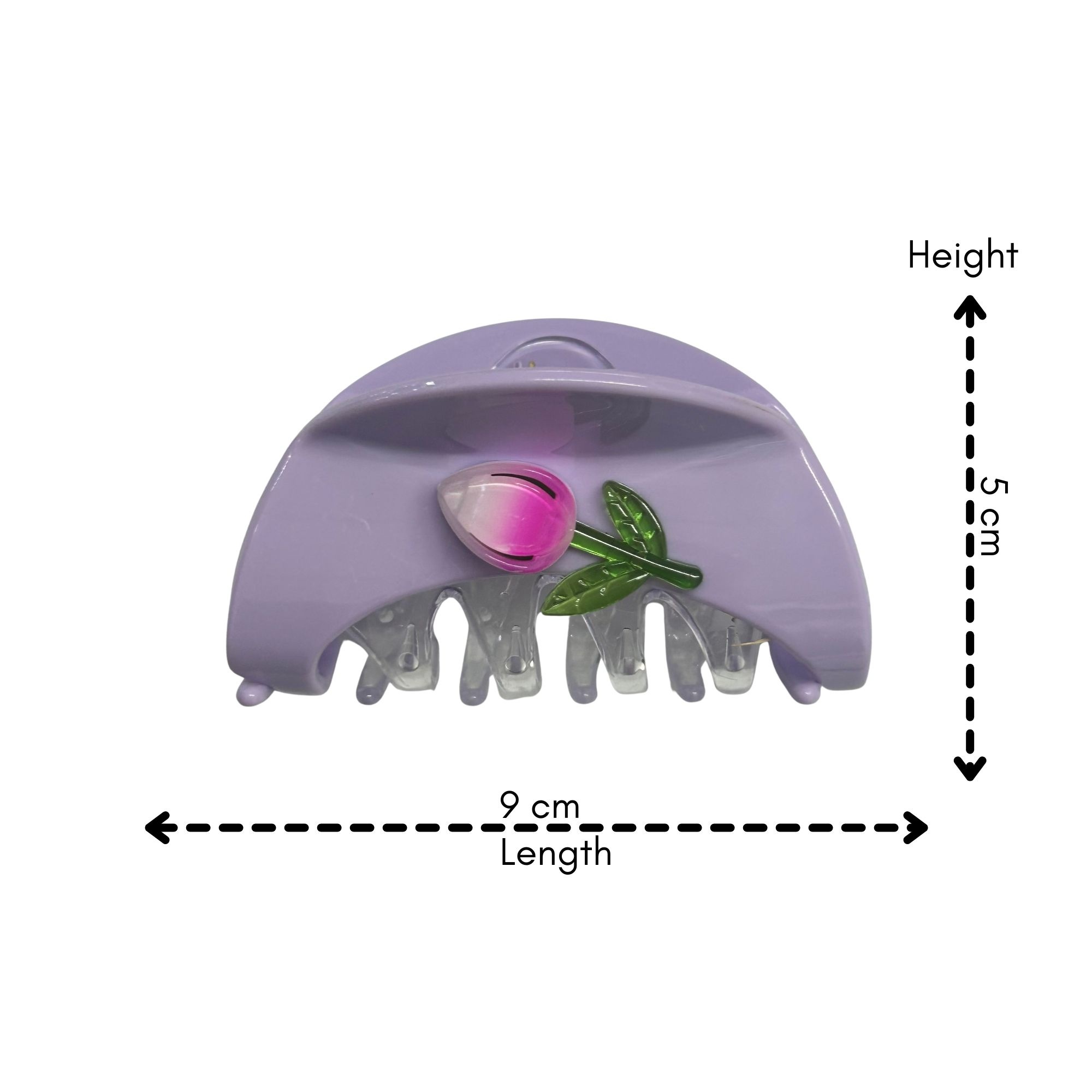 AJC-0457 HALF MOON TULIP HAIR CLAW 9CM image