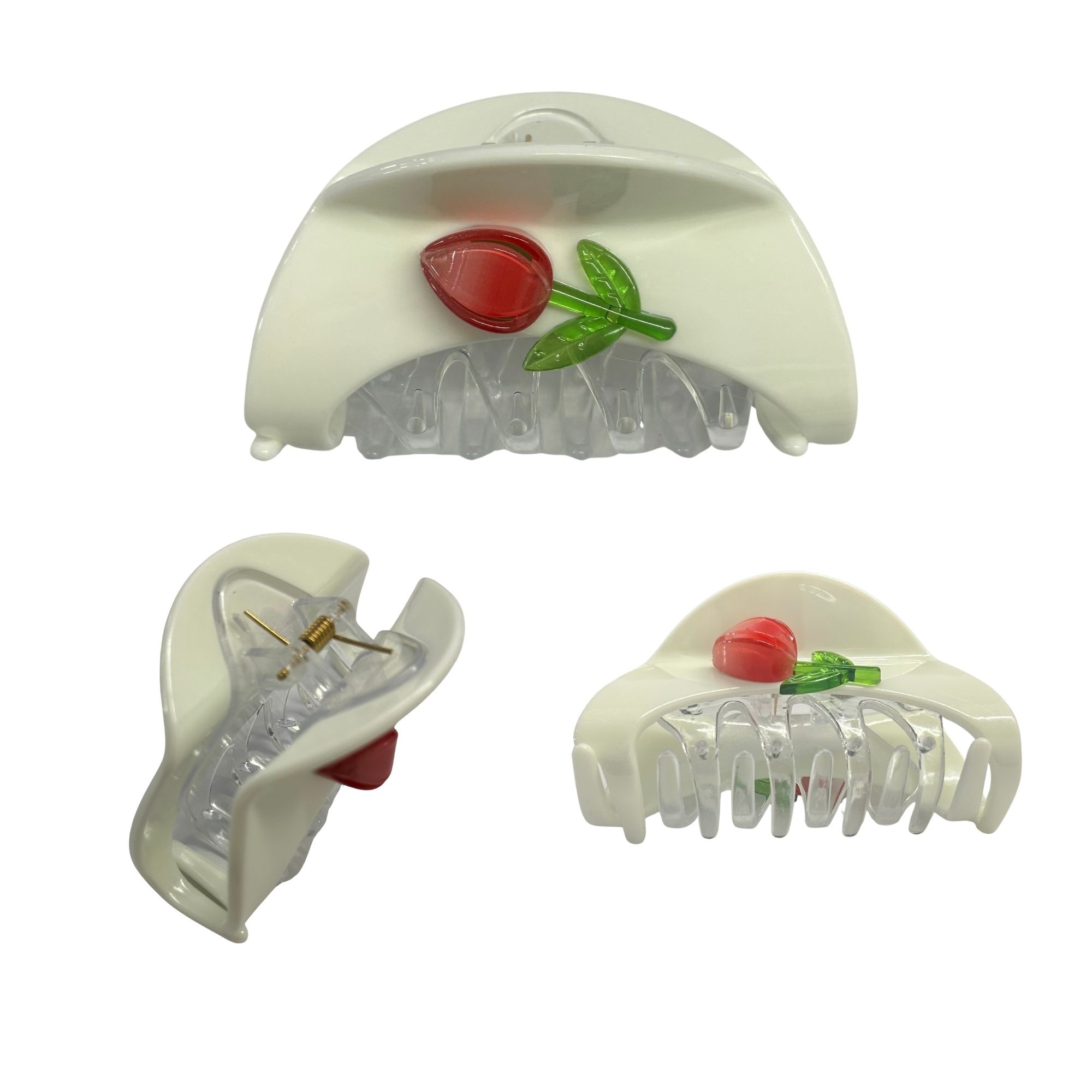 AJC-0457 HALF MOON TULIP HAIR CLAW 9CM image