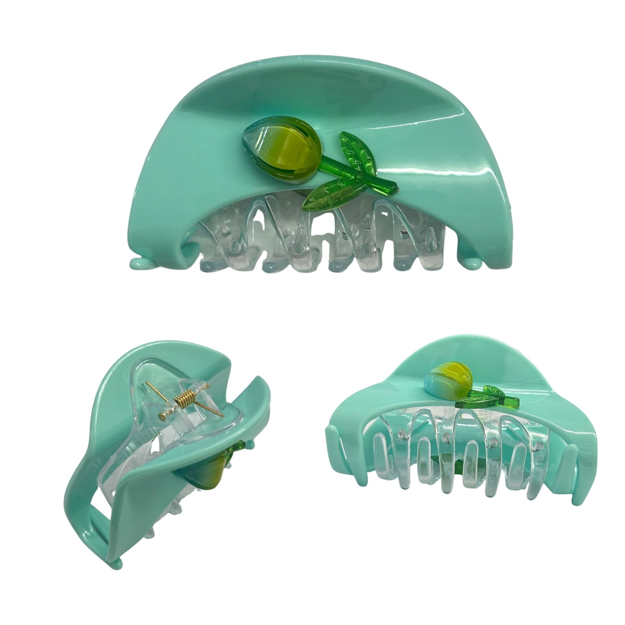 AJC-0457 HALF MOON TULIP HAIR CLAW 9CM image