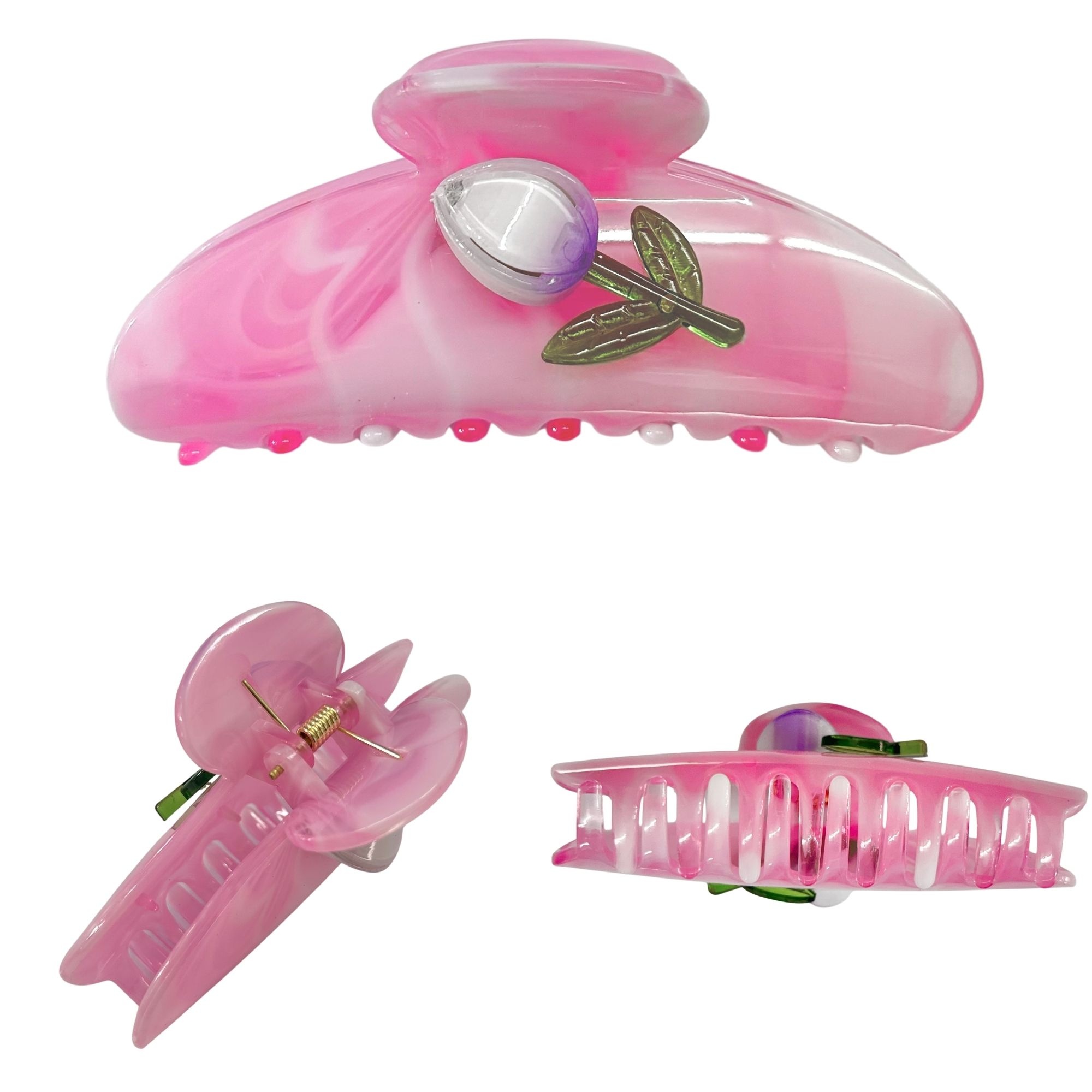AJC-0458 CURVED TULIP HAIR CLAW 10CM image