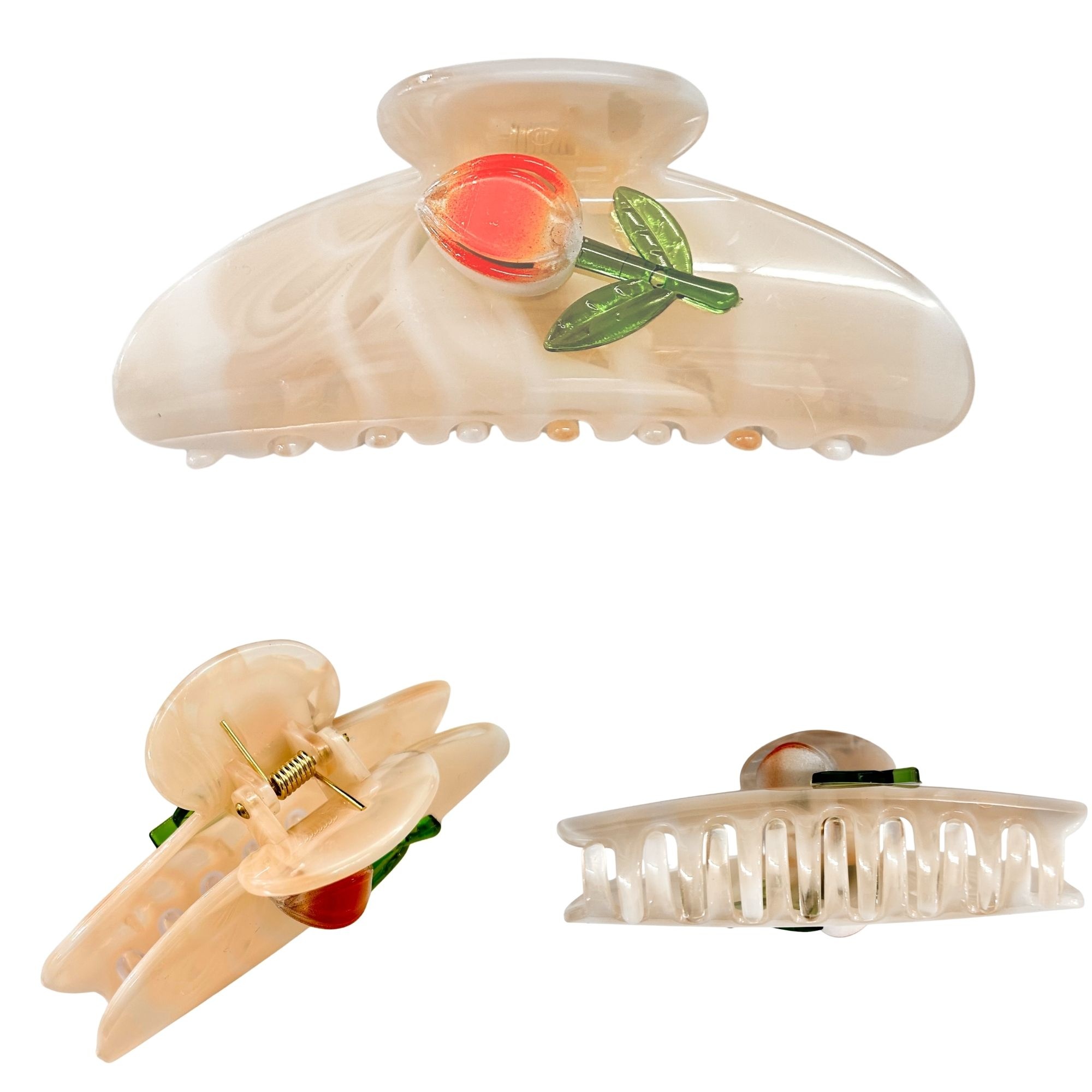 AJC-0458 CURVED TULIP HAIR CLAW 10CM image