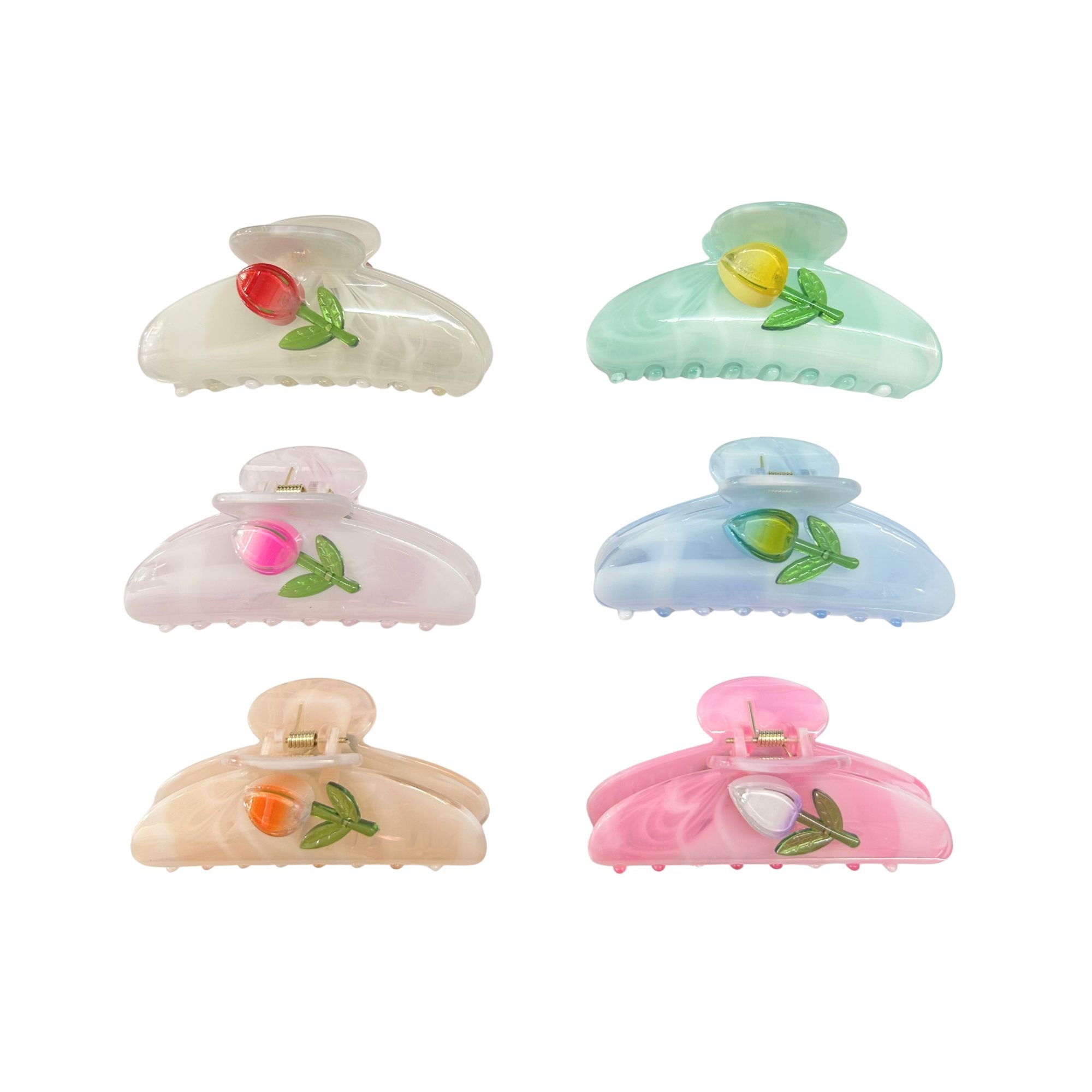 AJC-0458 CURVED TULIP HAIR CLAW 10CM image