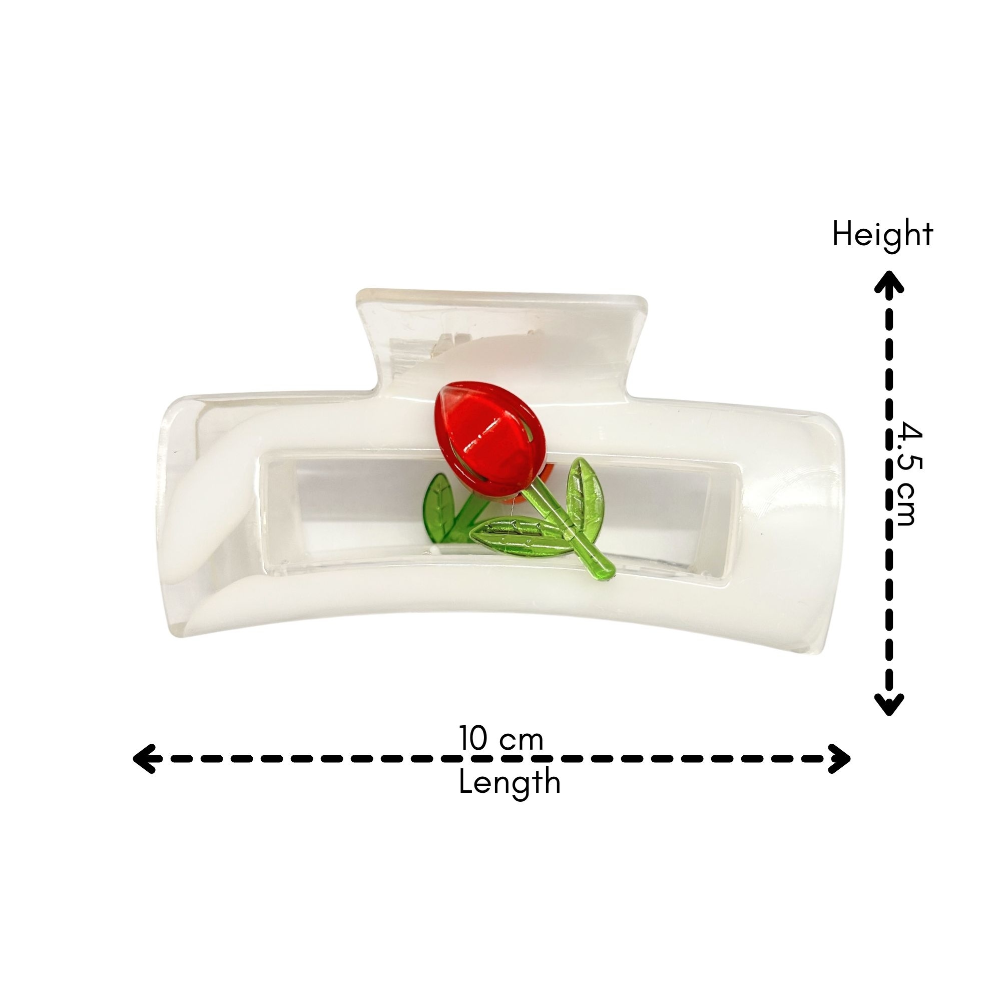AJC-0459 RECTANGLE TULIP HAIR CLAW 10CM image