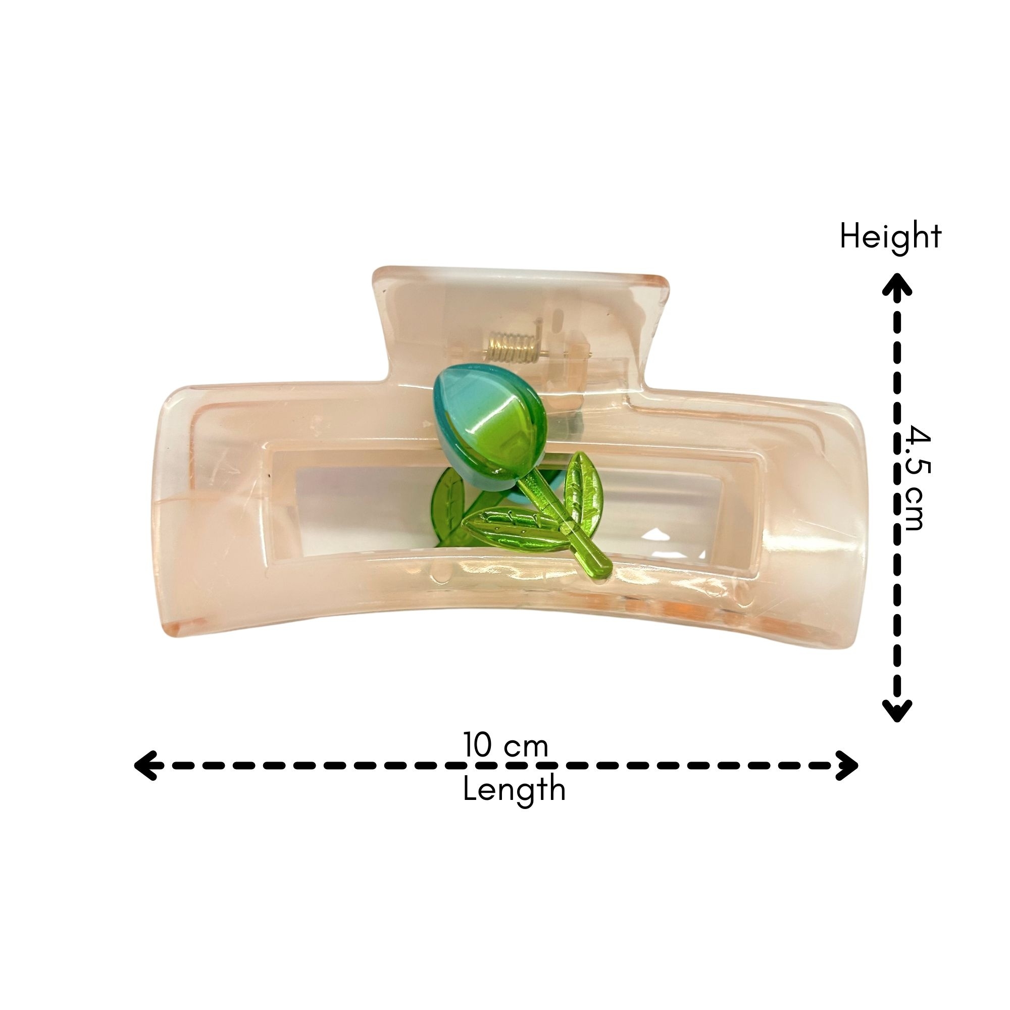 AJC-0459 RECTANGLE TULIP HAIR CLAW 10CM image