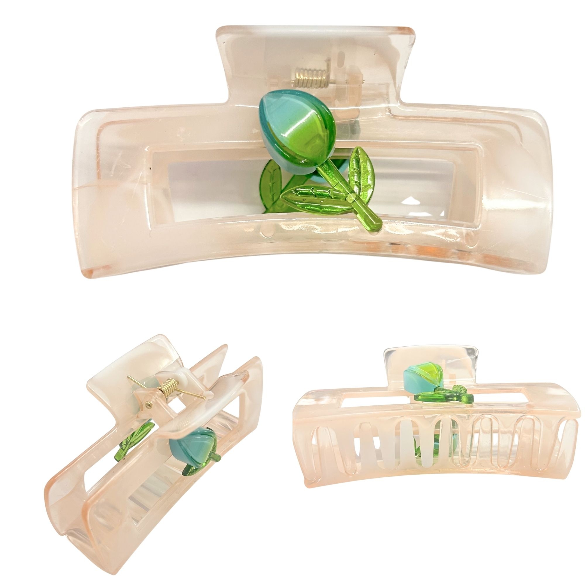AJC-0459 RECTANGLE TULIP HAIR CLAW 10CM image