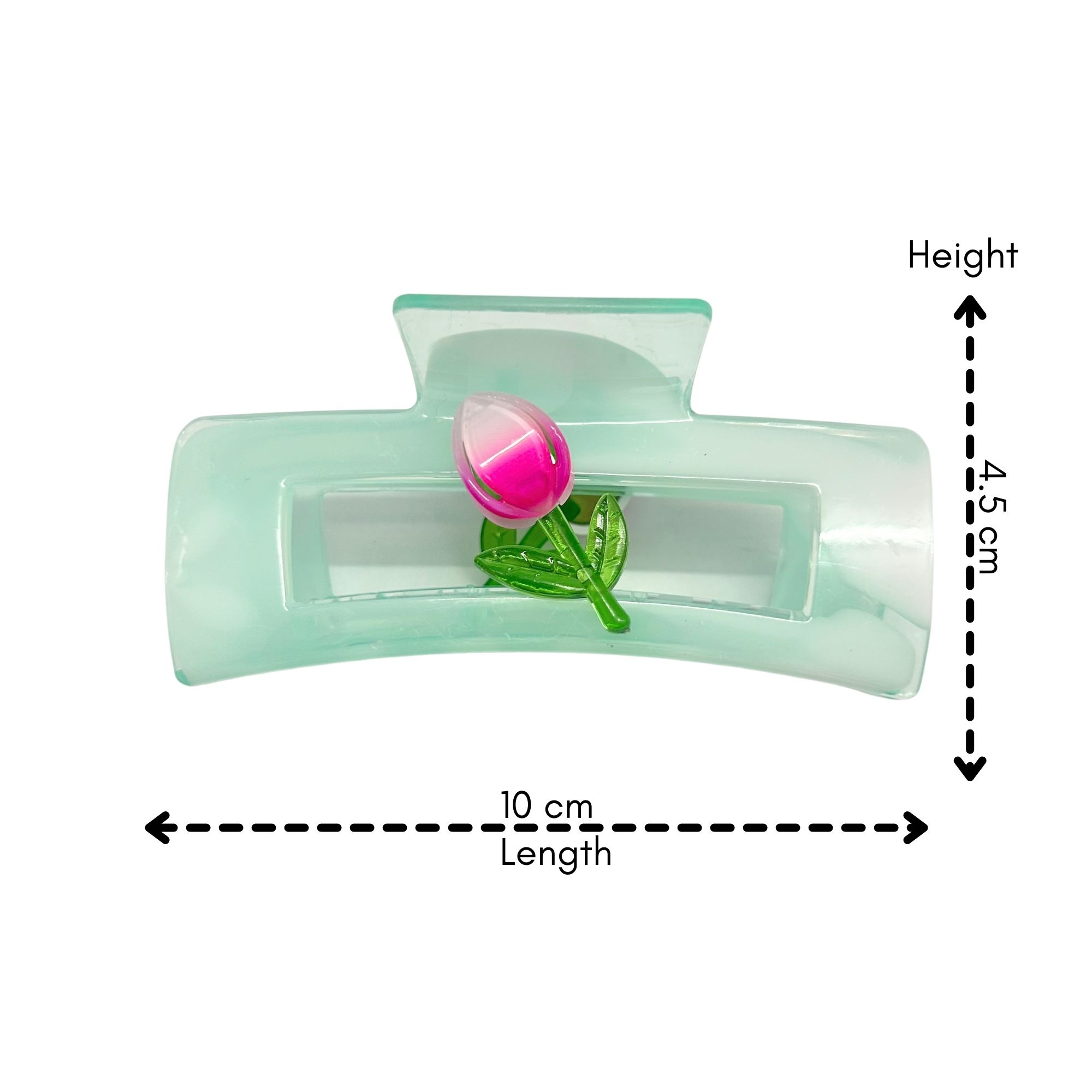 AJC-0459 RECTANGLE TULIP HAIR CLAW 10CM image