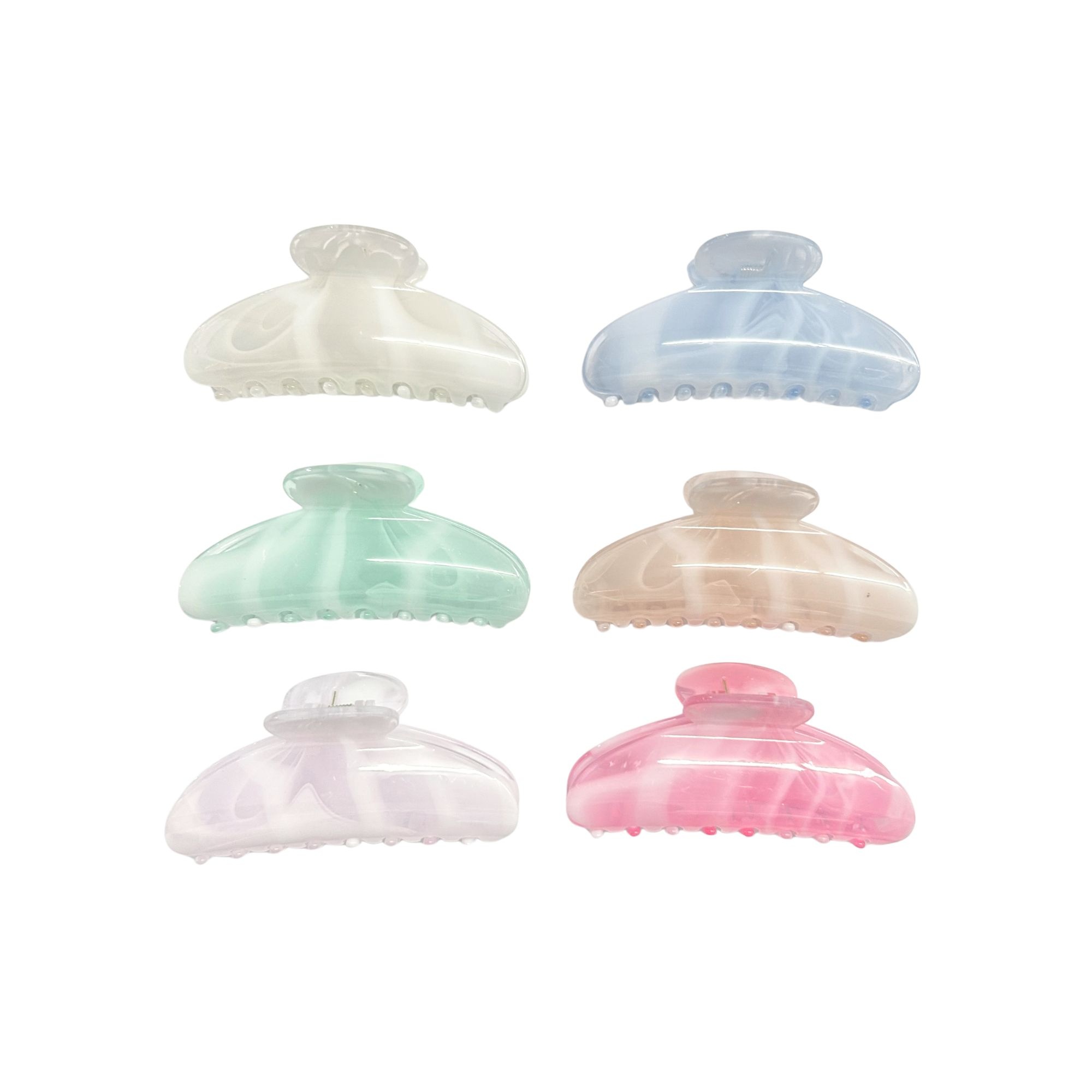 #0461 MARBLE OVAL HAIR CLAW 10CM image