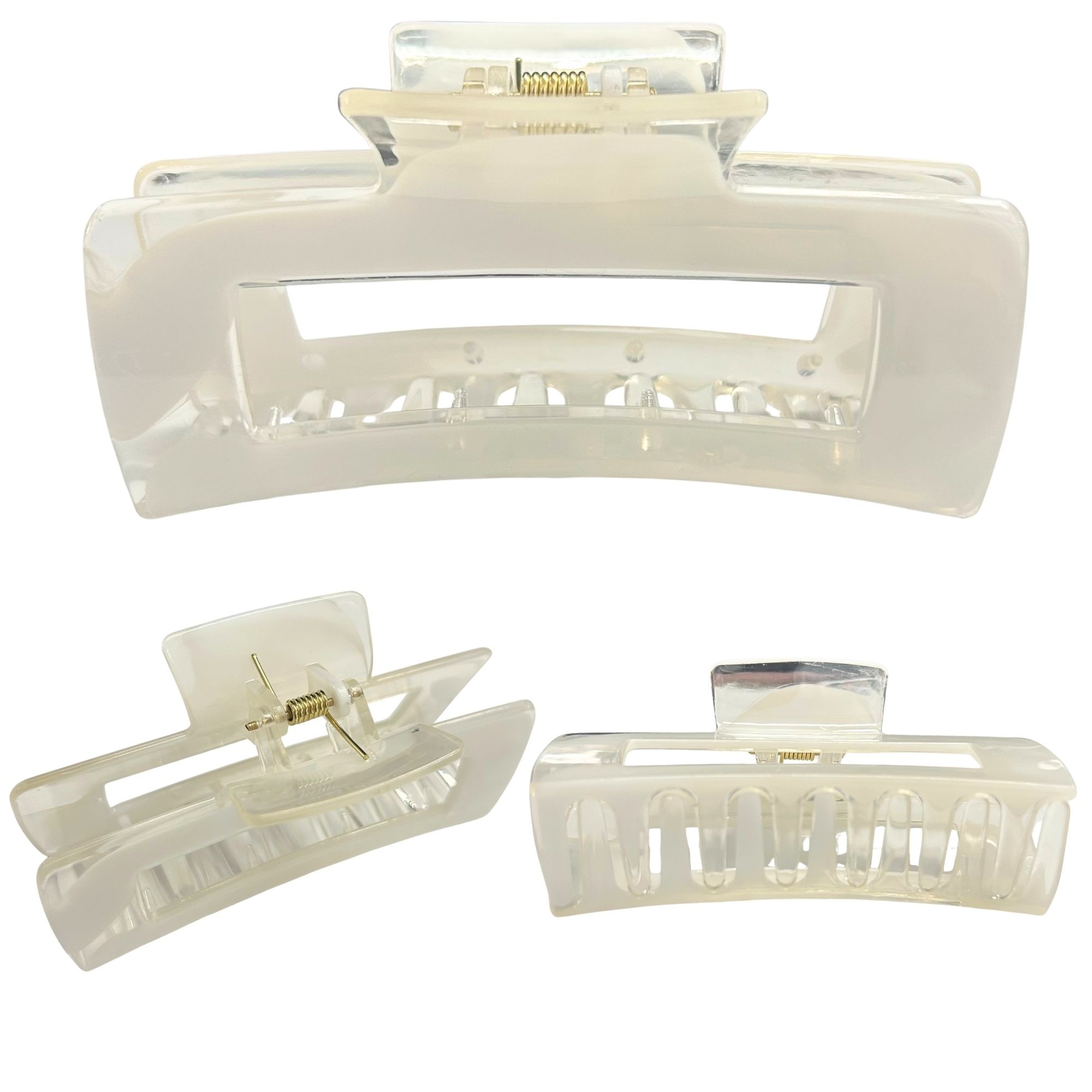 #0462 MARBLE RECTANGLE HAIR CLAW 10.3CM image