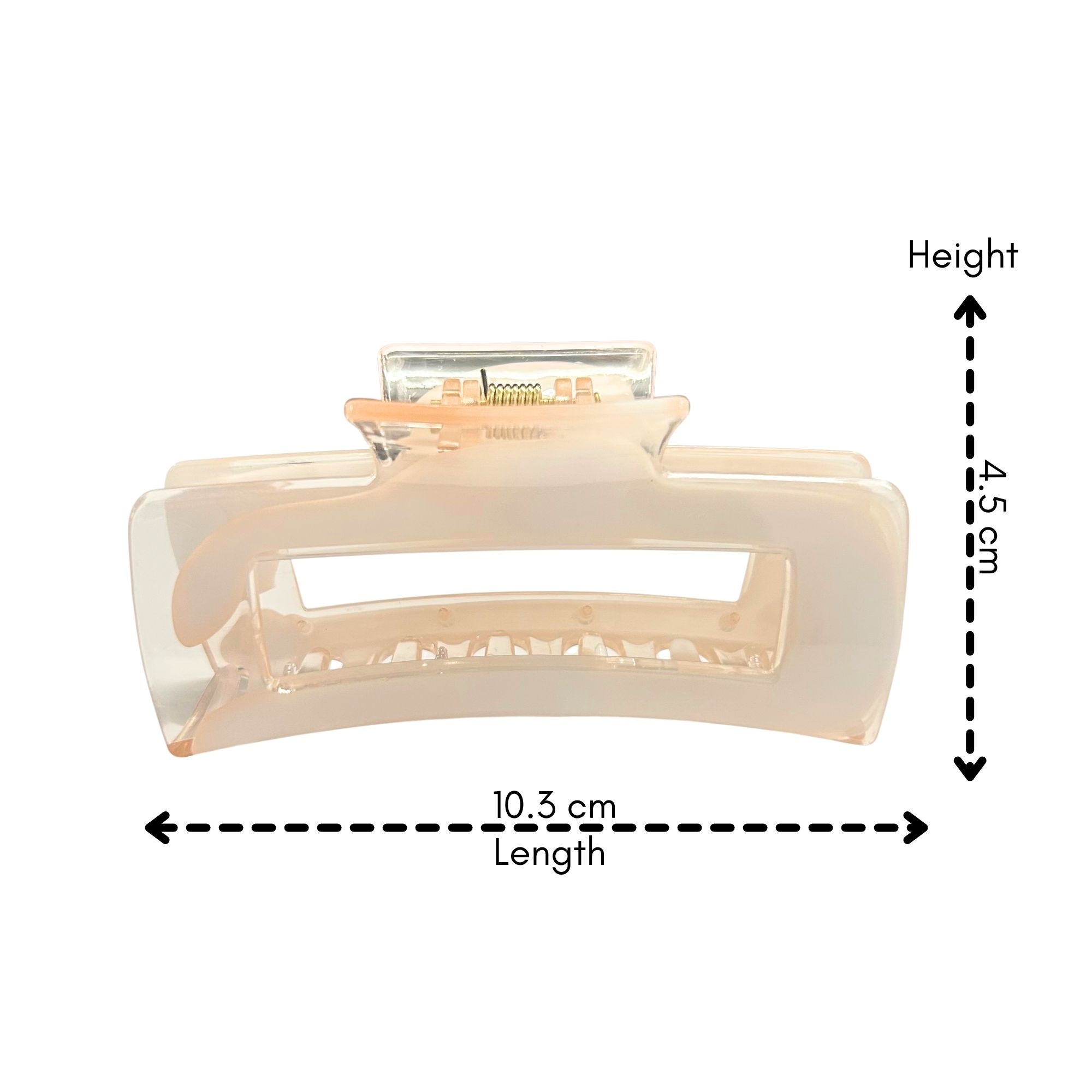 #0462 MARBLE RECTANGLE HAIR CLAW 10.3CM image