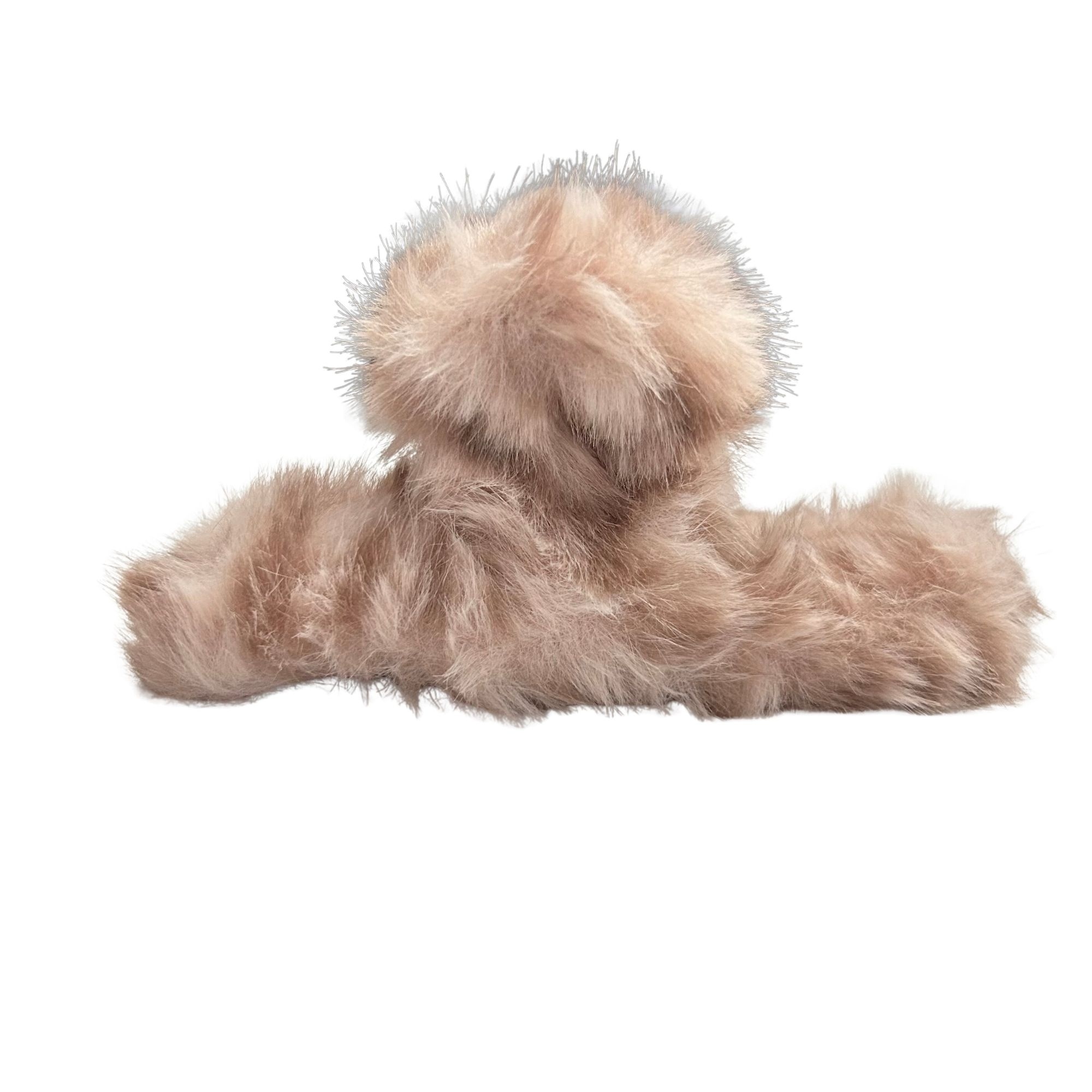 #0466 FLUFFY STRIPE HAIR CLAW 14CM image