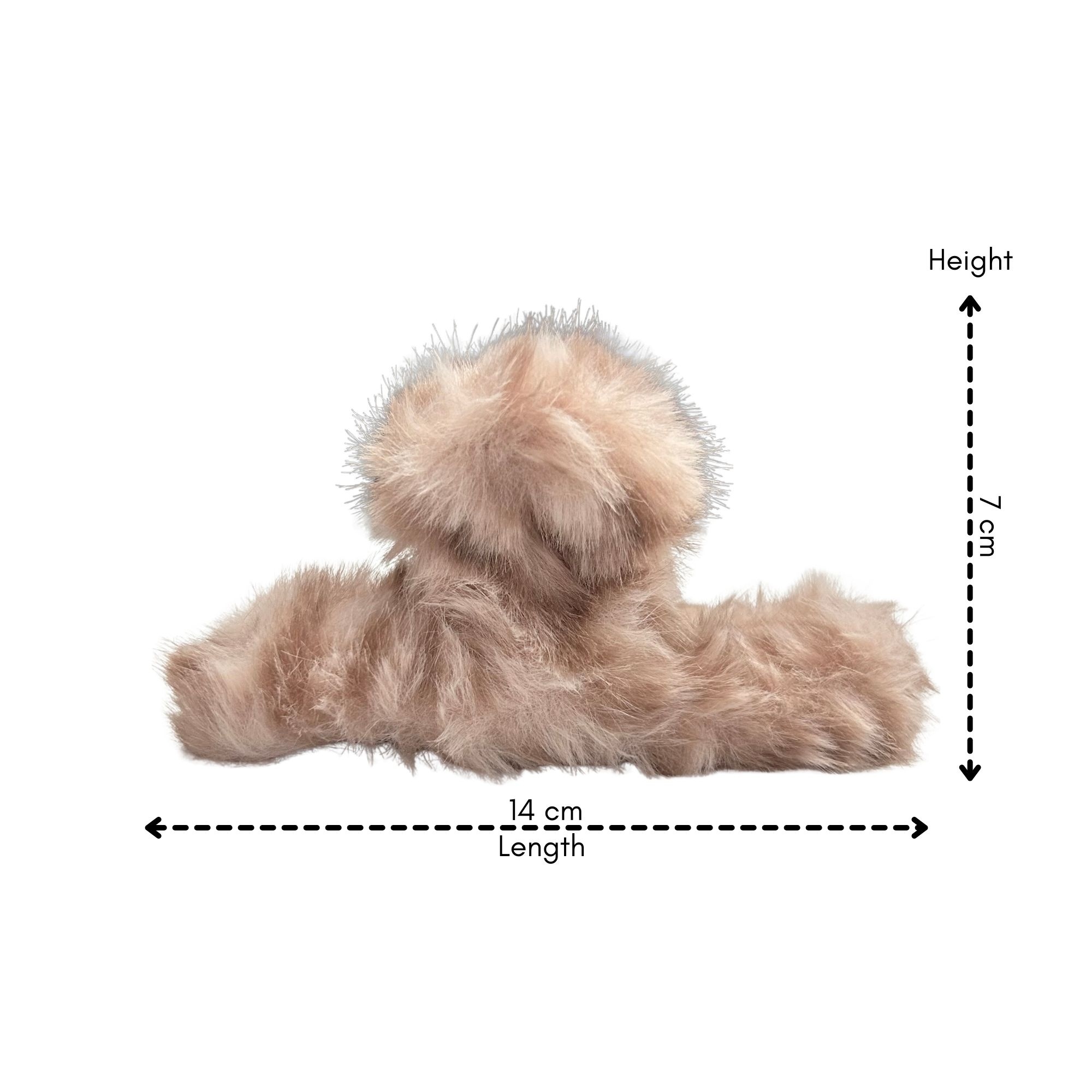 #0466 FLUFFY STRIPE HAIR CLAW 14CM image