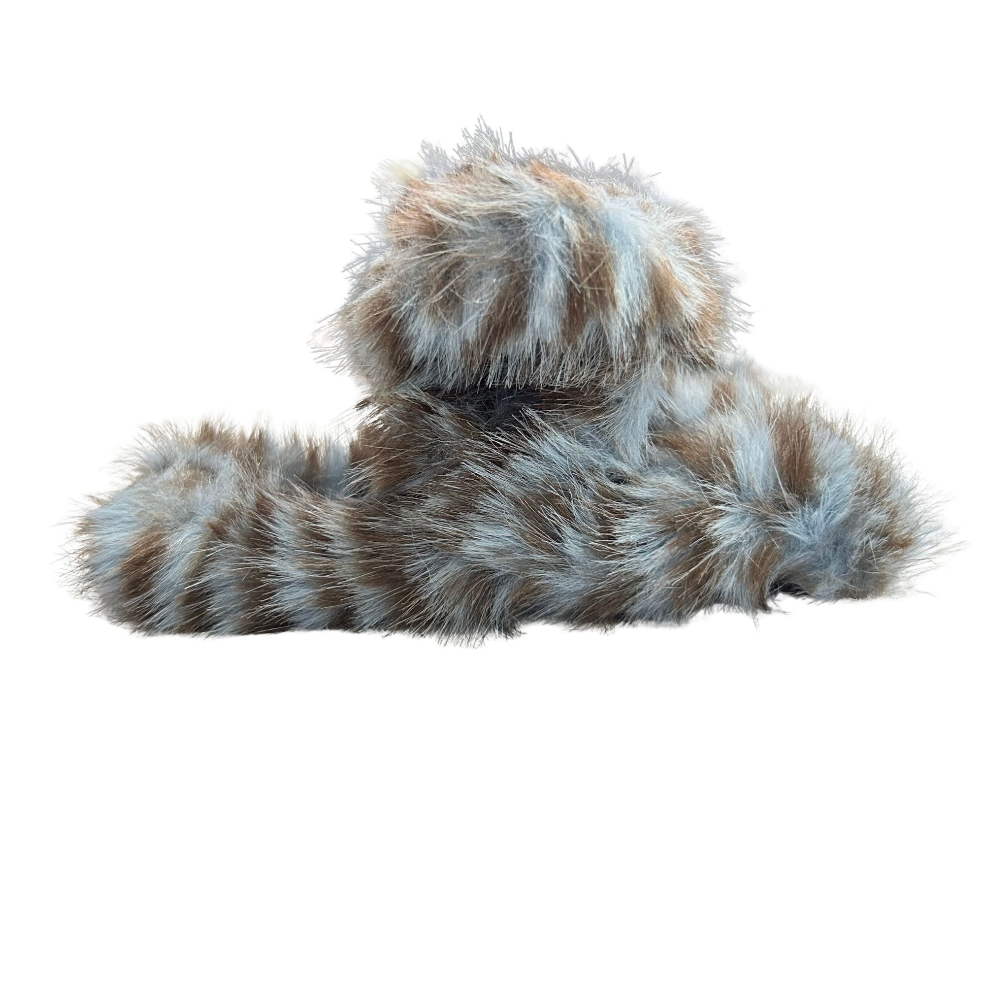 #0466 FLUFFY STRIPE HAIR CLAW 14CM image