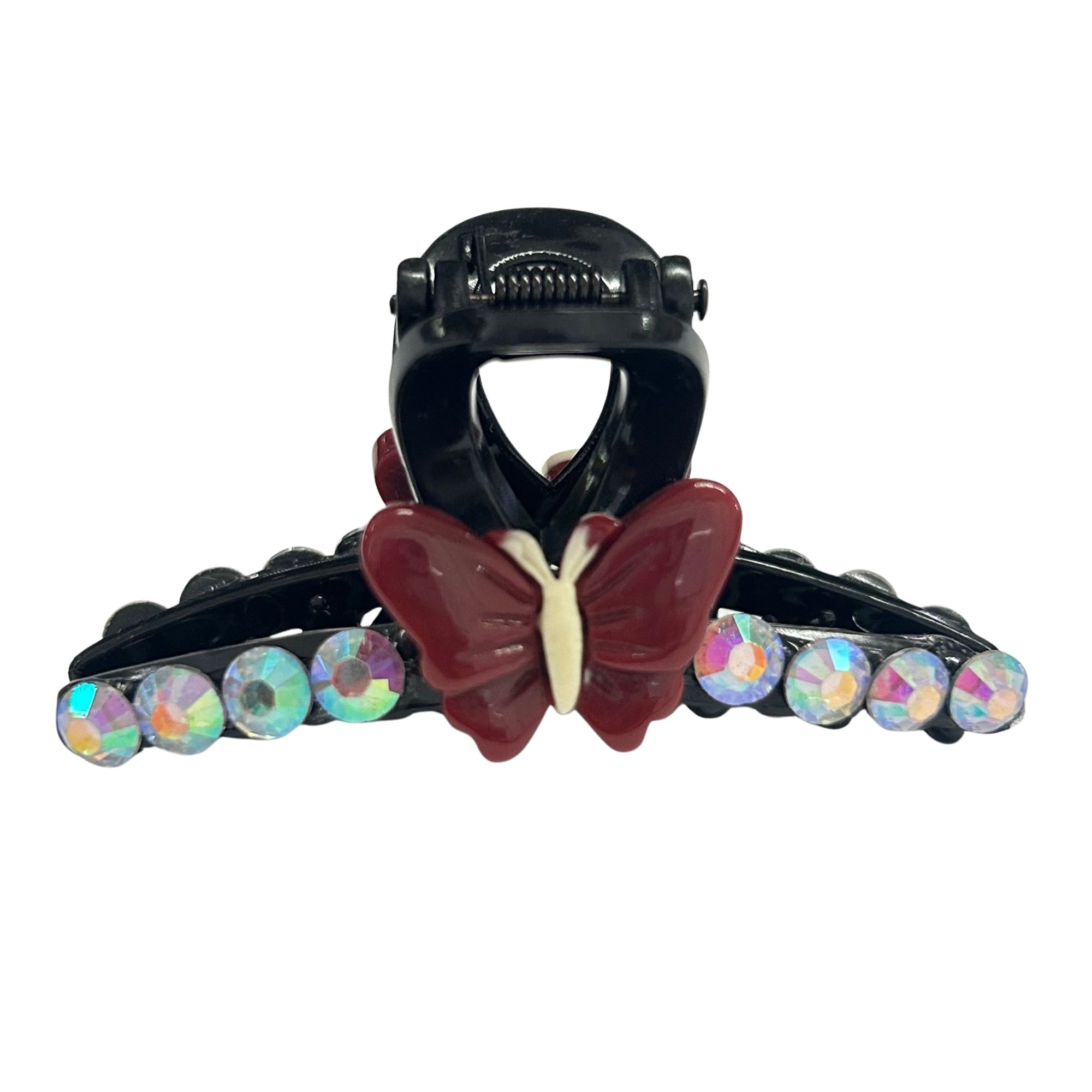 #0468 RHINESTONE BUTTERFLY HAIR CLAW SMALL 7CM image