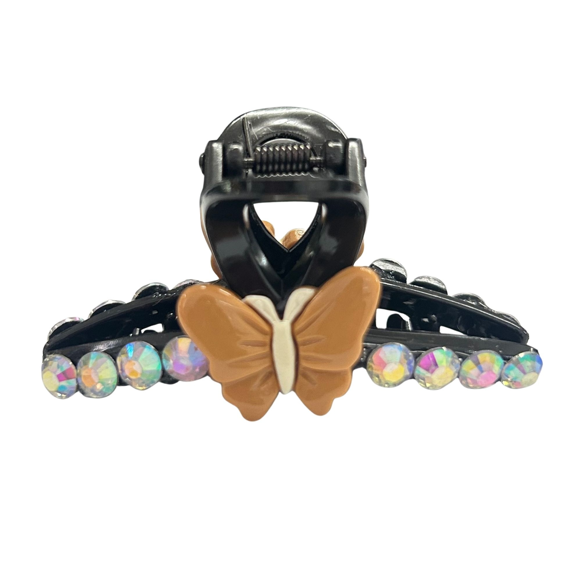 #0468 RHINESTONE BUTTERFLY HAIR CLAW SMALL 7CM image