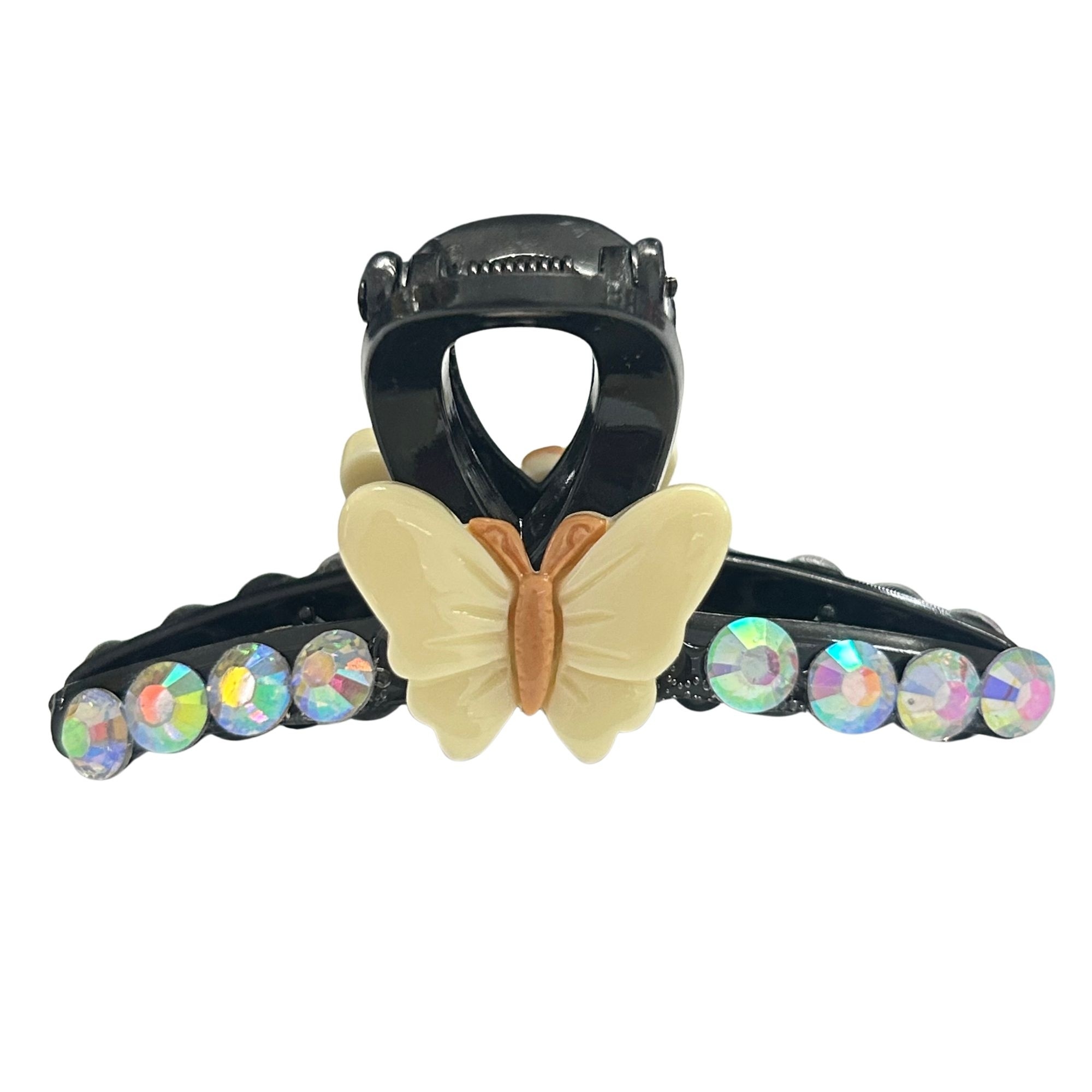 #0468 RHINESTONE BUTTERFLY HAIR CLAW SMALL 7CM image