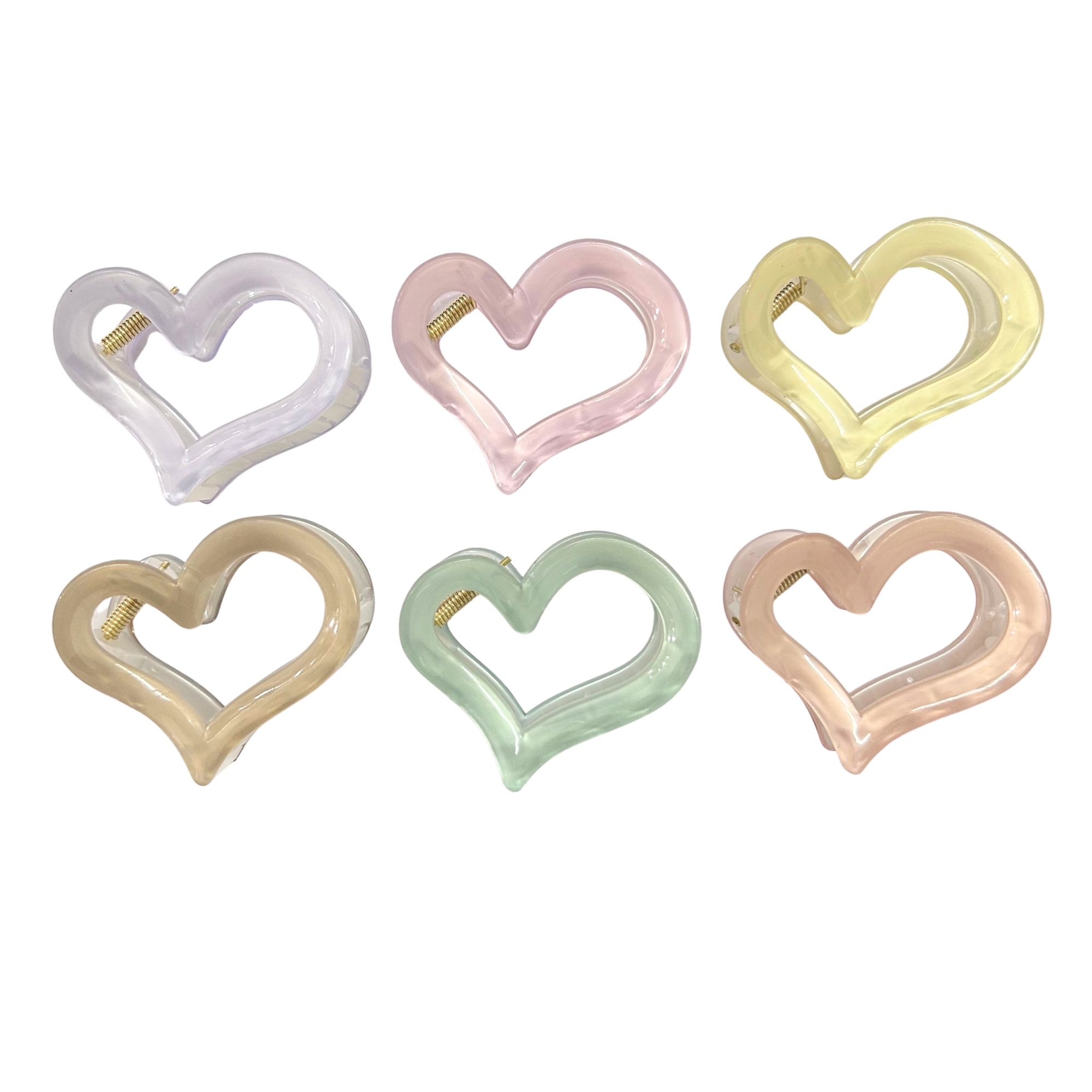 #0473 LOVE SHAPE PASTEL HAIR CLAW image