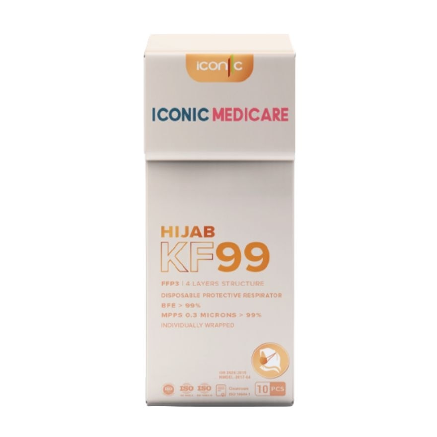 [Hijab] KF99 Ivory Cream Medical Respirator Face Mask (10pcs)