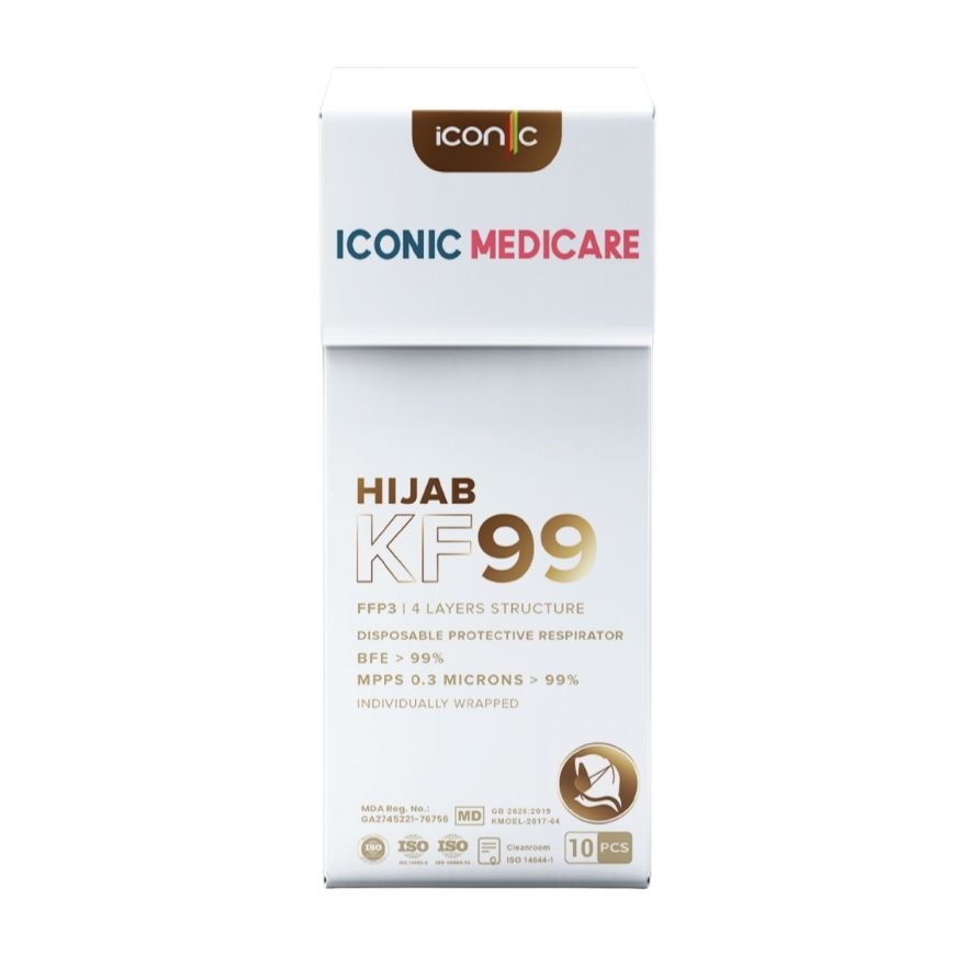 [Hijab] KF99 Snow White Medical Respirator Face Mask (10pcs)