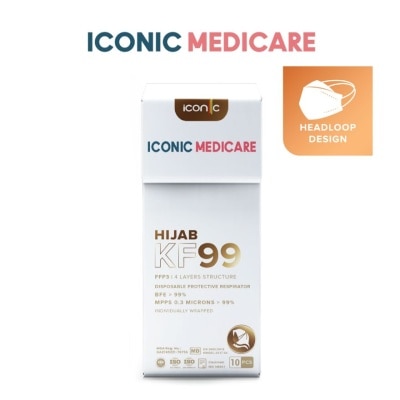 ICONIC - [Hijab] KF99 Snow White Medical Respirator Face Mask (10pcs)