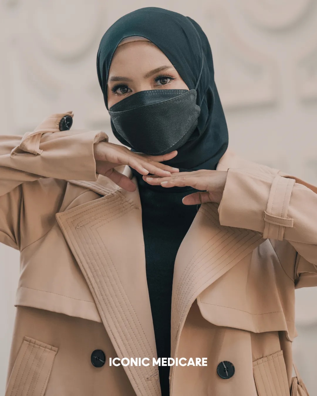 [Hijab] KF99 Platinum Black Medical Respirator Face Mask (10pcs)