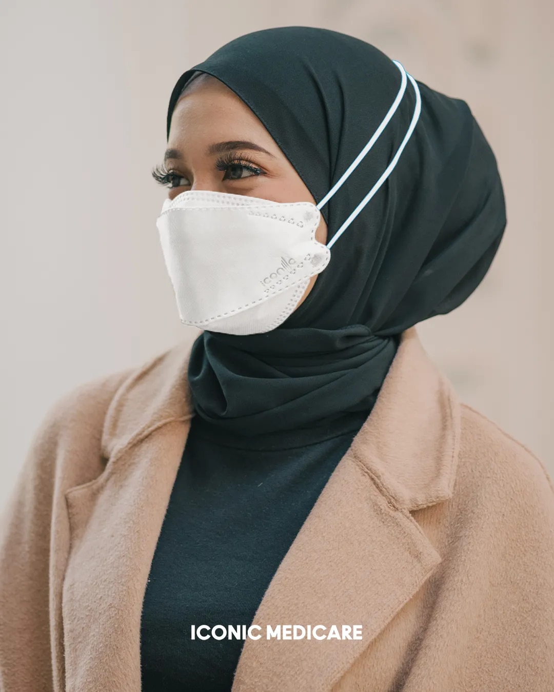 [Hijab] KF99 Snow White Medical Respirator Face Mask (10pcs)