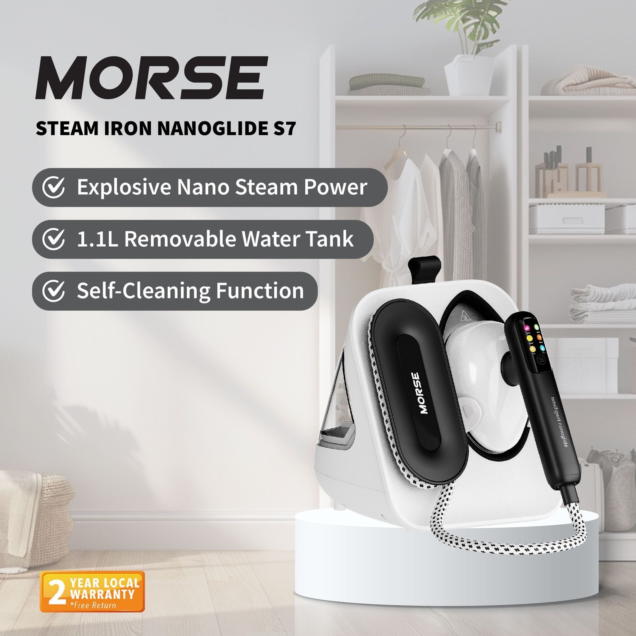 Morse Steam Iron Nanoglide S7