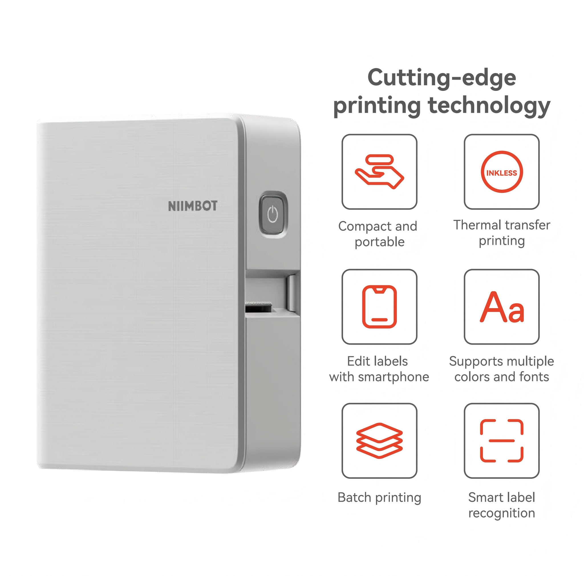 NIIMBOT N1/B18 Ribbon Name Printer Suitable for Flowers/ Gift Box Packaging Silk Ribbon Printer